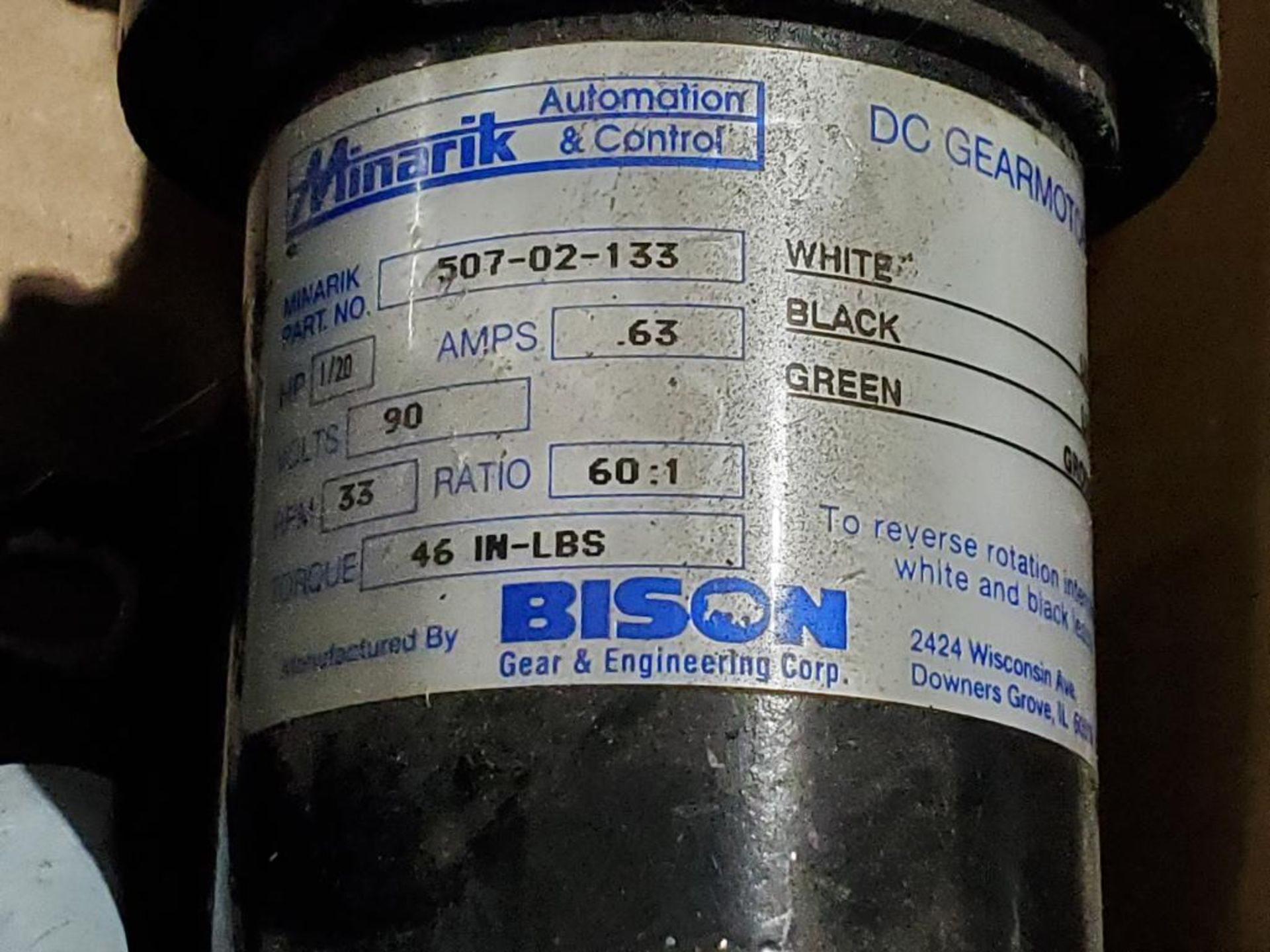 Qty 4 - Bison gear motors. - Image 2 of 6