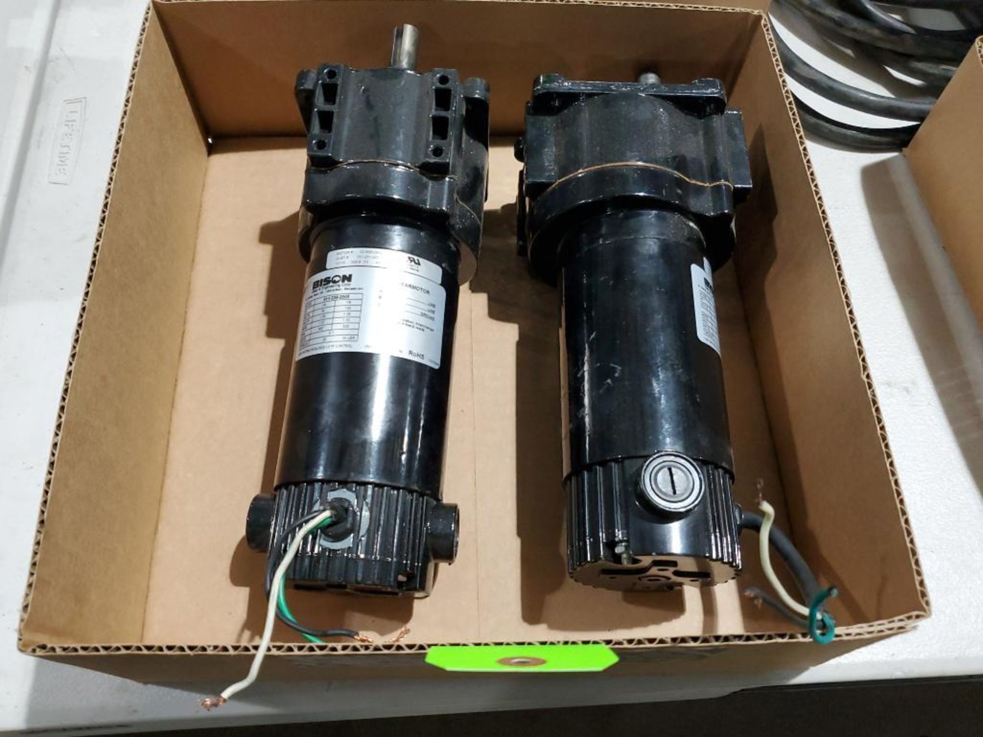 Qty 2 - Bison gearmotors.