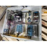 Machine control panel with assorted electrical.