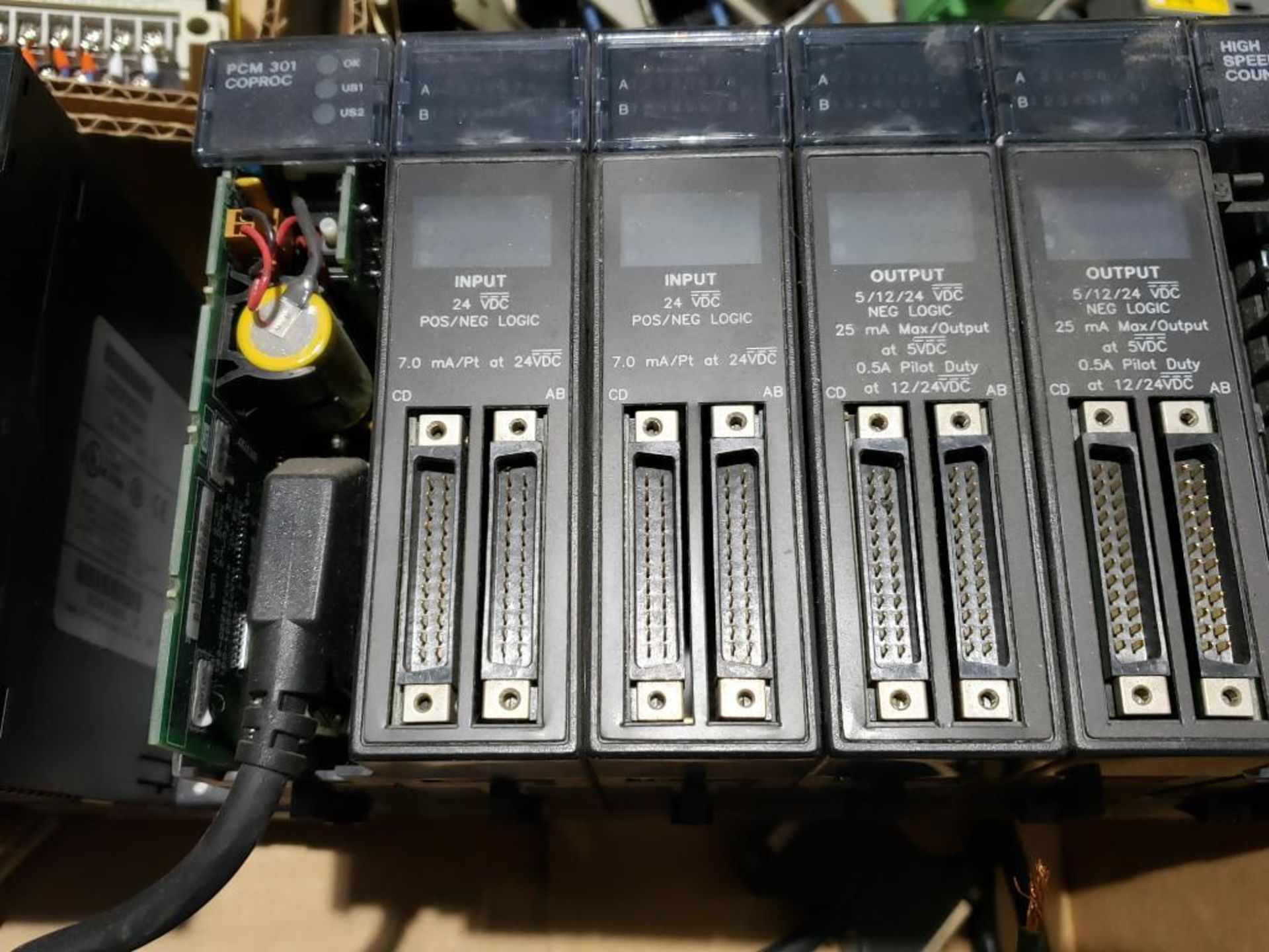 Qty 2 - GE Fanuc series 90-30 PLC rack with assorted cards, and, power supply etc. - Image 3 of 6