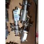 Qty 3 - Tri-Clover Alfa Laval valves.