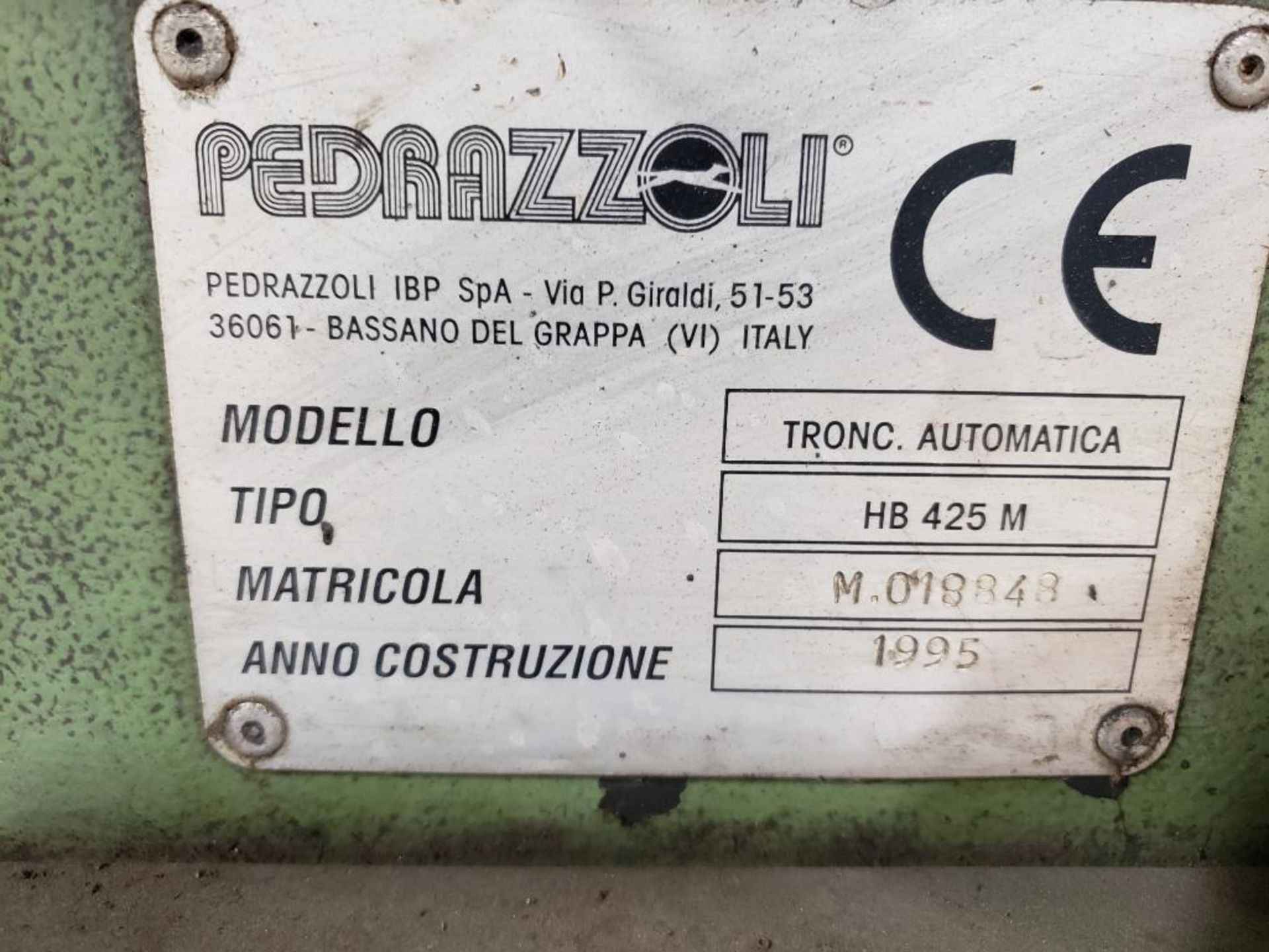 Pedrazzoli saw. Model HB425M. - Image 3 of 23