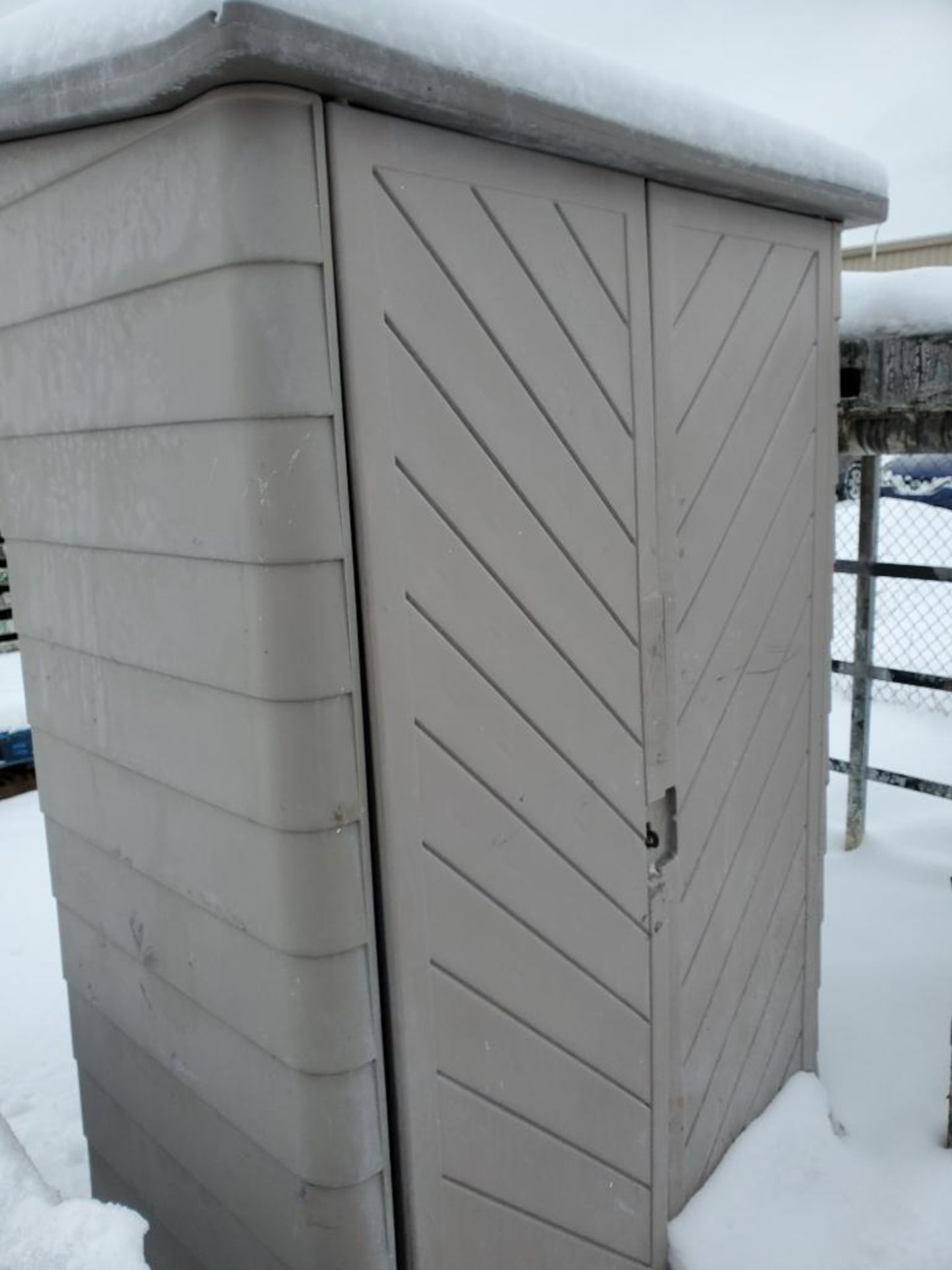 Outdoor storage shed. 54in x 31in x 74in .