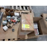 Pallet of assorted parts, repair, and hardware.
