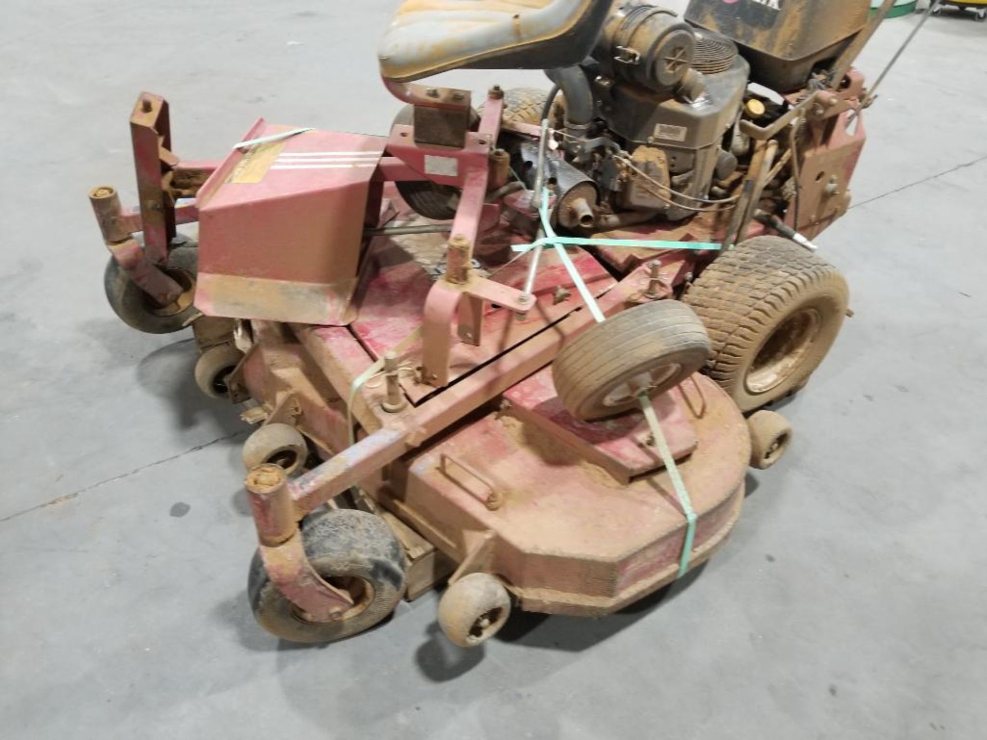 60in Exmark walk behind mower. Kawasaki 22hp engine. Working condition unknown. Battery is dead. - Image 14 of 20