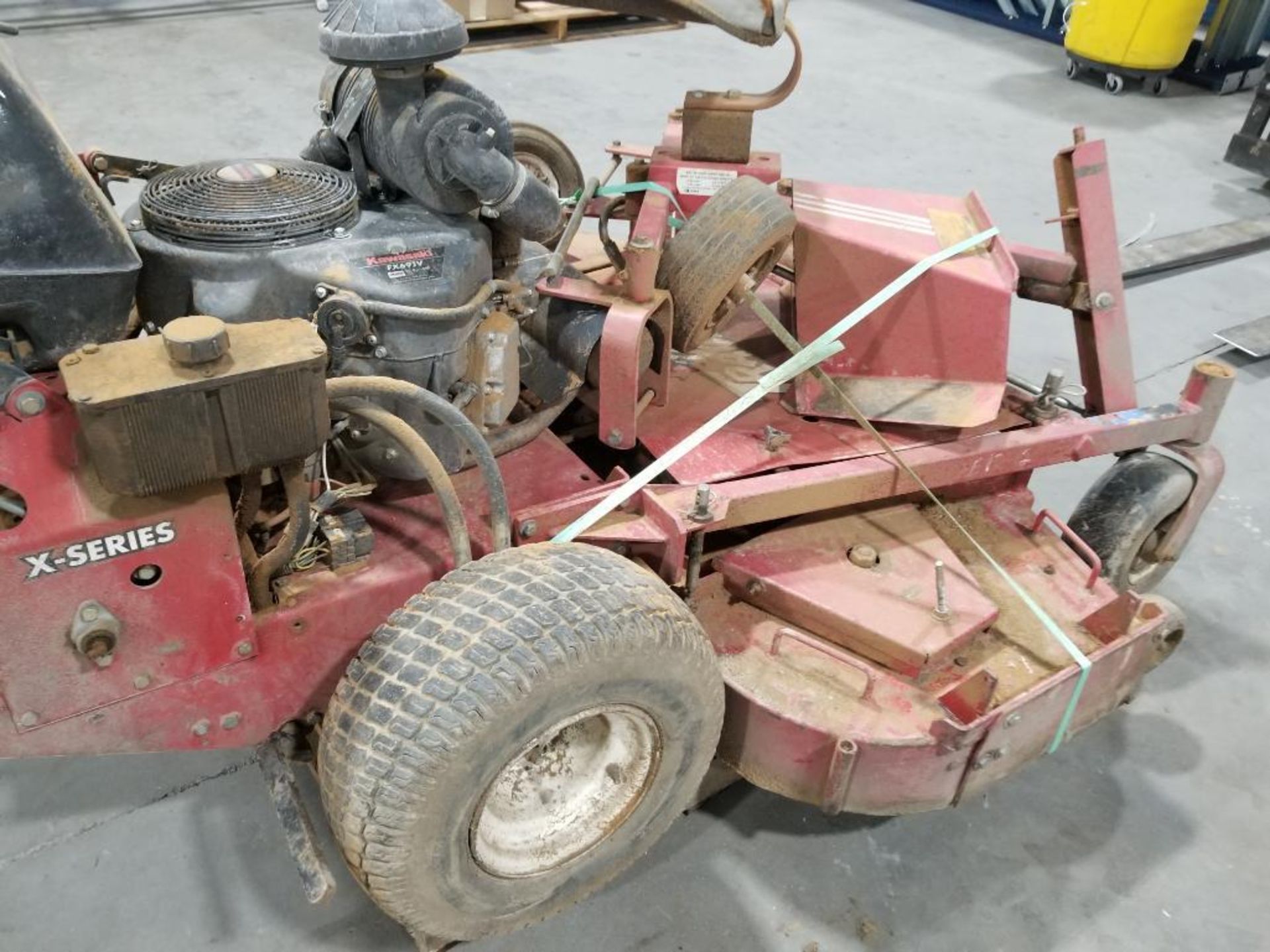 60in Exmark walk behind mower. Kawasaki 22hp engine. Working condition unknown. Battery is dead. - Image 2 of 20