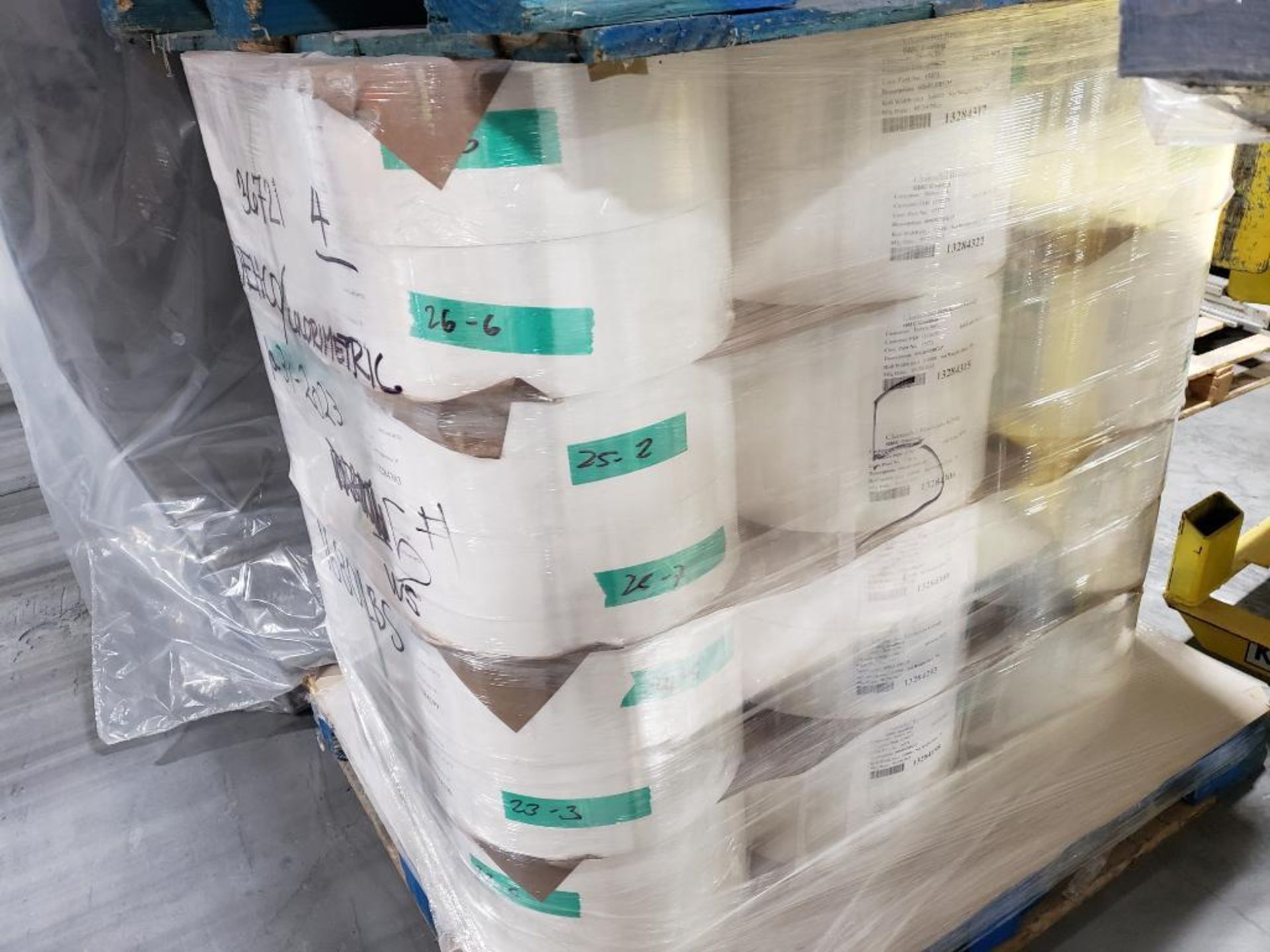 Qty 2 - Pallets of backer paper. Large qty of rolls. Could be used for packing material. - Image 2 of 5