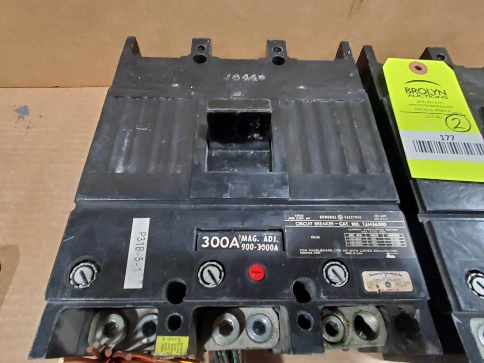 Qty 2 - 300 amp GE molded case breaker. Catalog TJJ436300. - Image 2 of 6