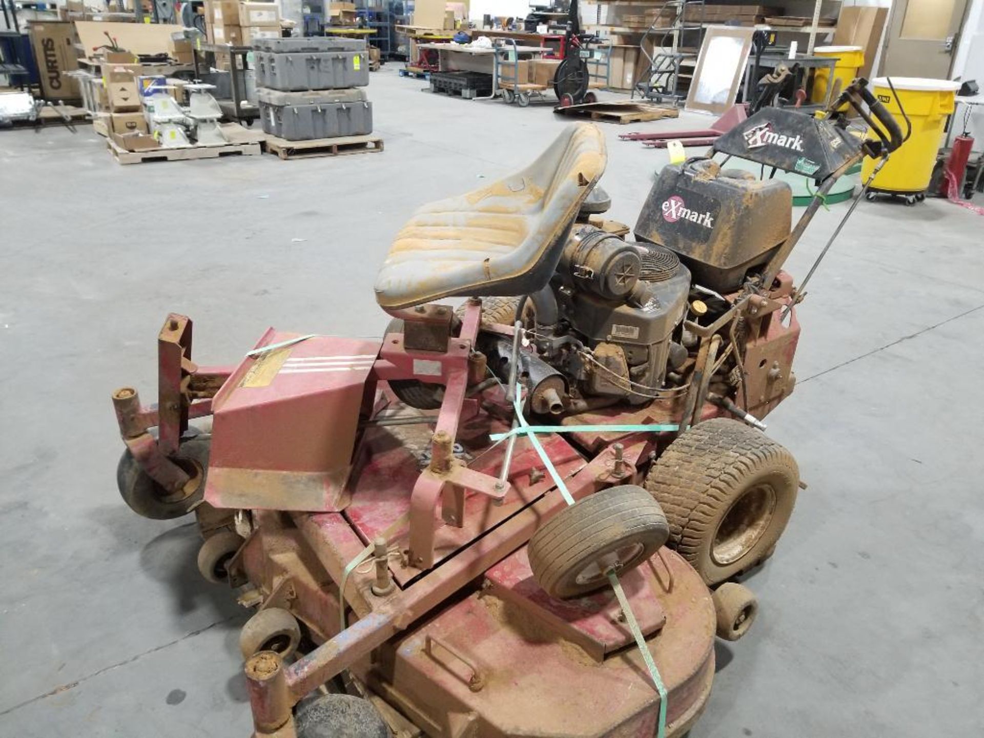 60in Exmark walk behind mower. Kawasaki 22hp engine. Working condition unknown. Battery is dead. - Image 13 of 20