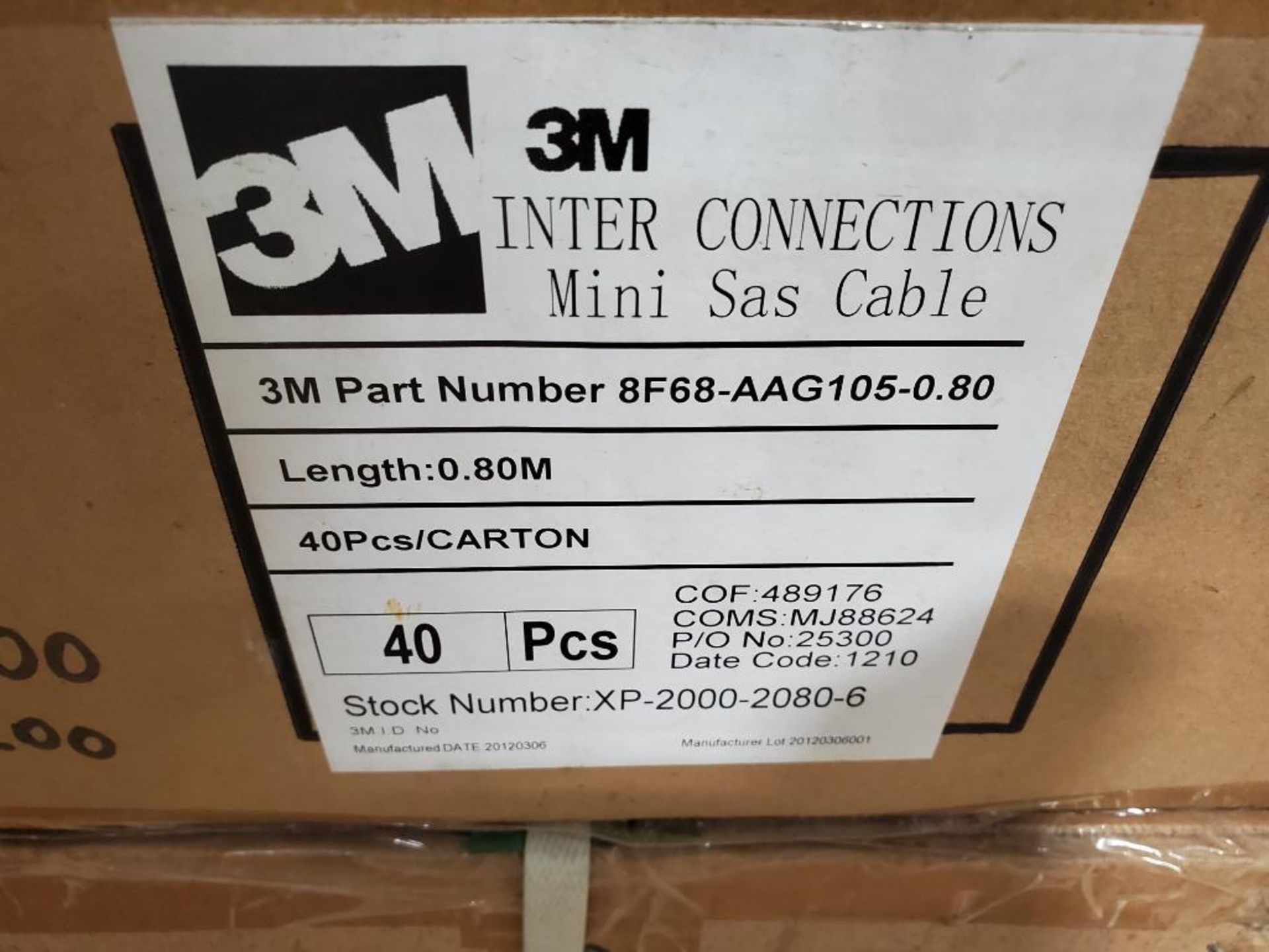 Qty 240 - 3M interconnects. Part number 8F68-AAG105-0.80. 6 boxes of 40. - Image 2 of 4