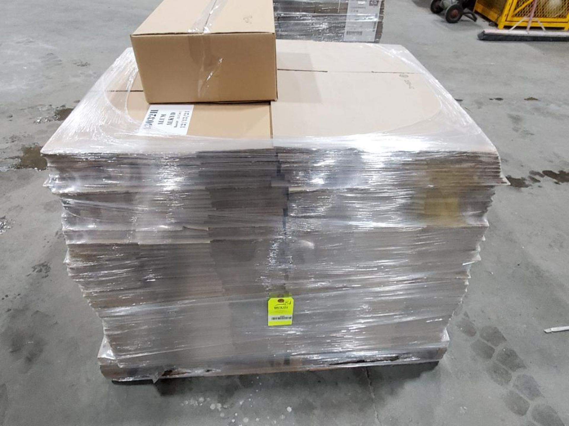 Pallet of 15in x 12in x 6in boxes.