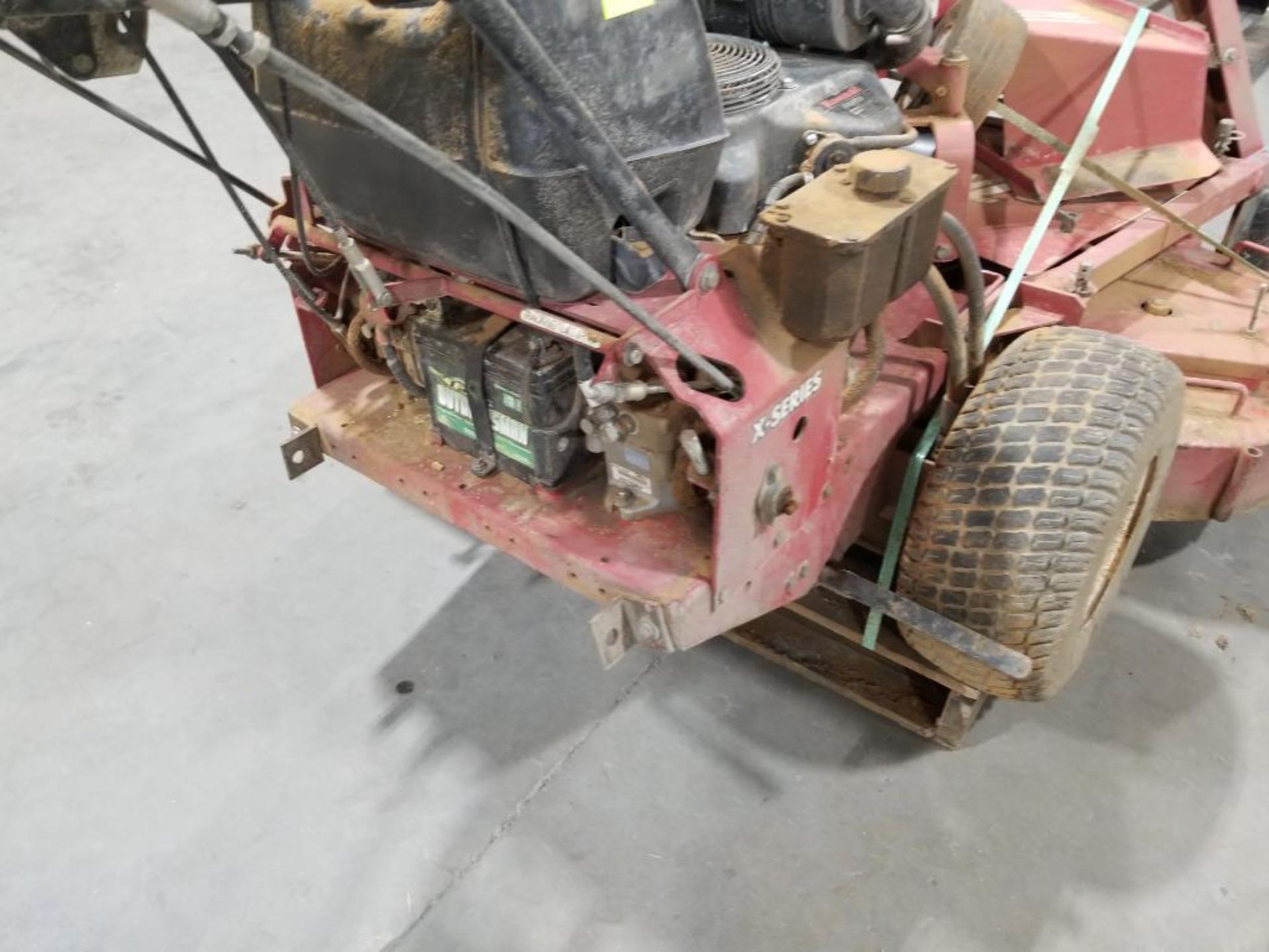 60in Exmark walk behind mower. Kawasaki 22hp engine. Working condition unknown. Battery is dead. - Image 7 of 20