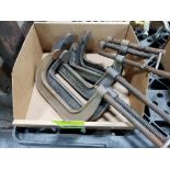 Qty 6 - Assorted C-clamps.