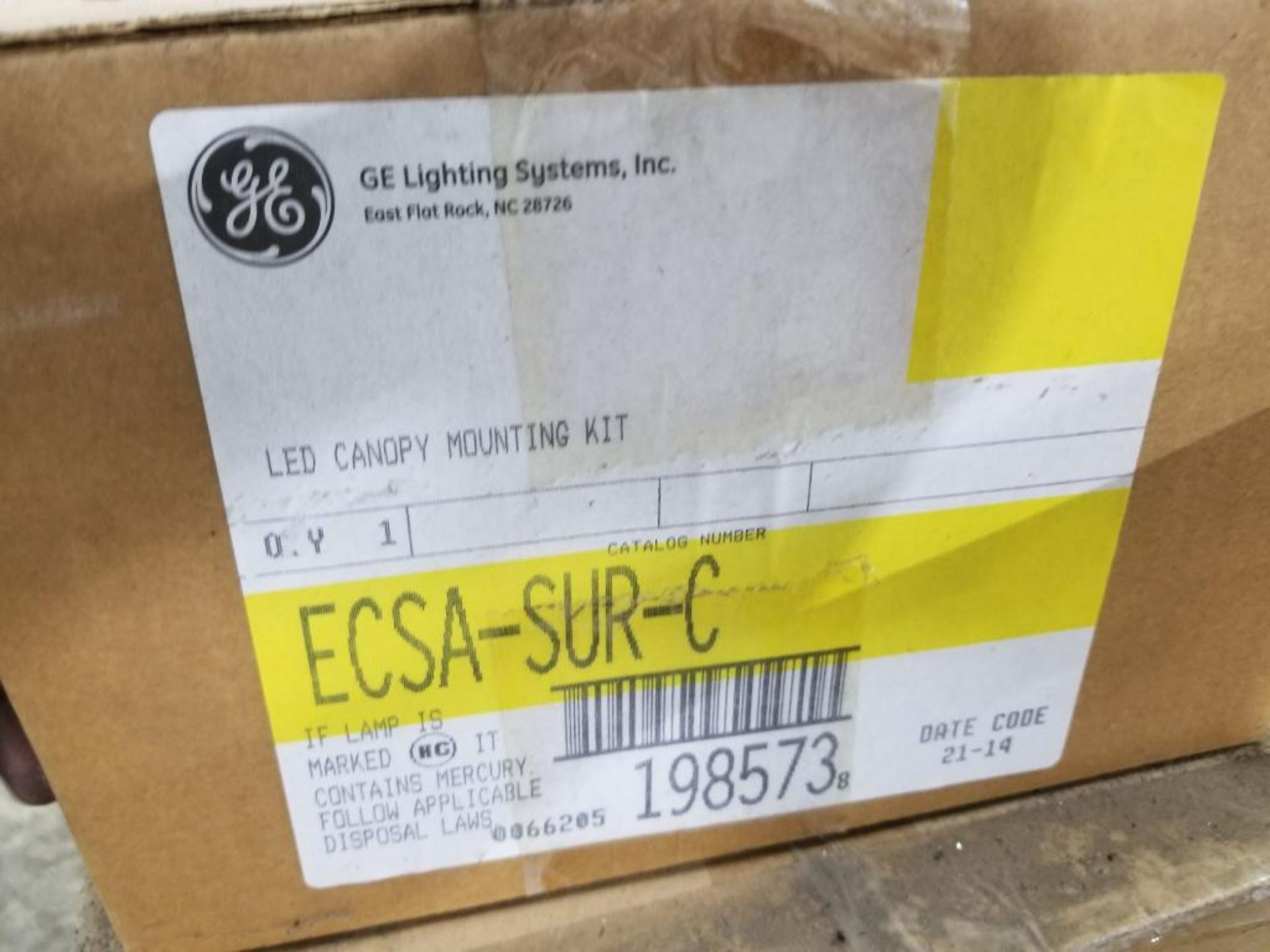 Qty 4 - GE Evolve LED series canopy light. Includes 3 mounting kits. New in box. - Image 3 of 4