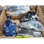 Assorted hydraulic and pneumatic valves from Rexroth, Lawrence, and MAC.