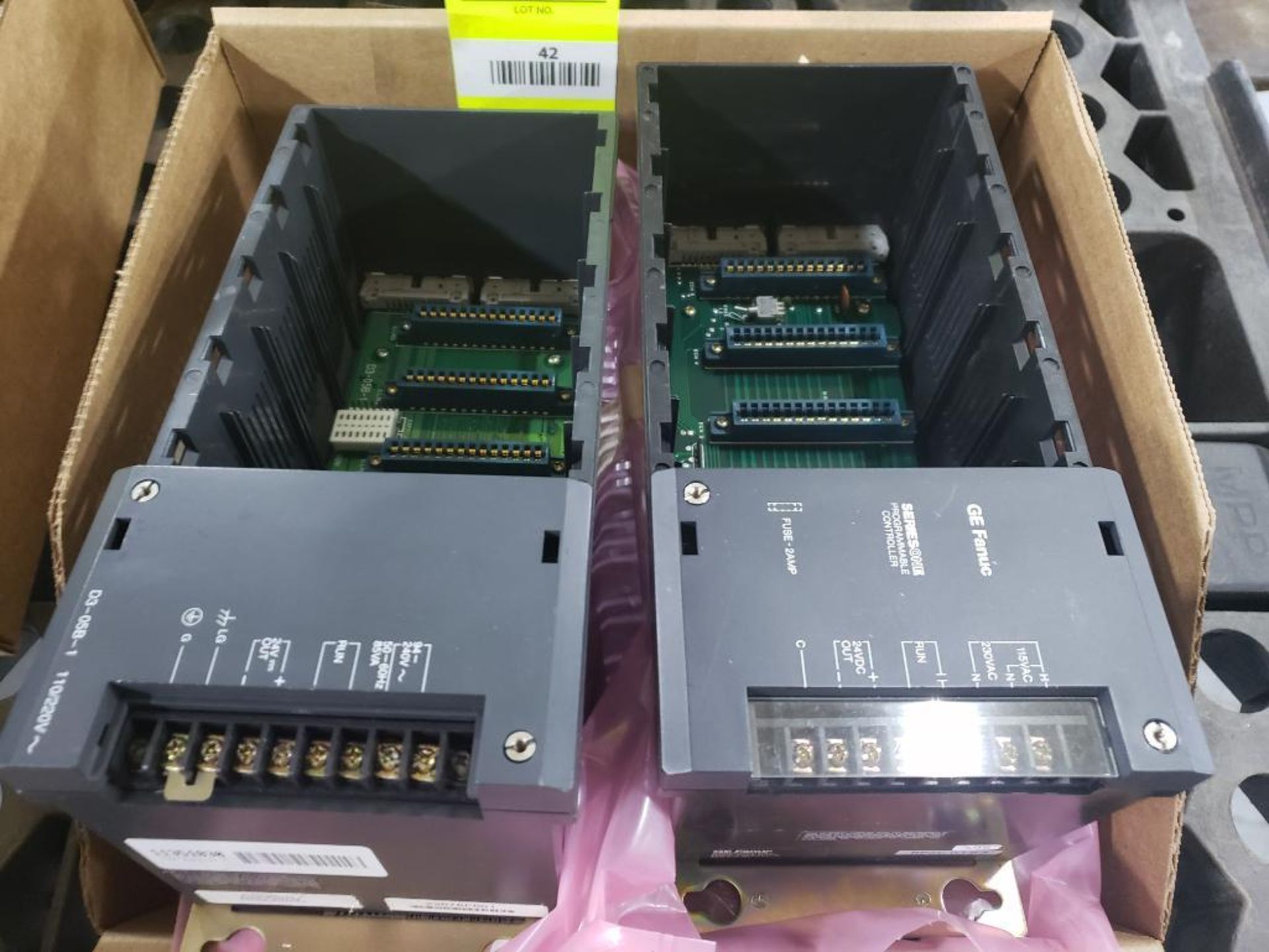 Qty 2 - GE Series One programmable controller PLC racks.
