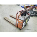 2500lb capacity battery operated power pallet jack. Built in charger.