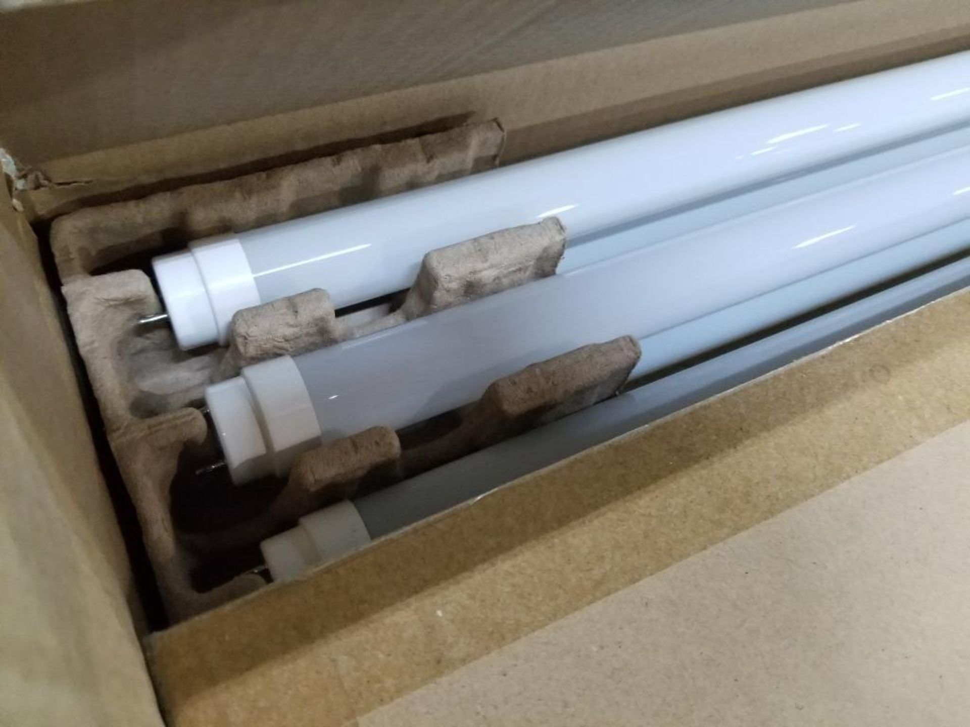 Qty 2 - Boxes of 10 each GE LED T8 replacement bulbs. - Image 4 of 5