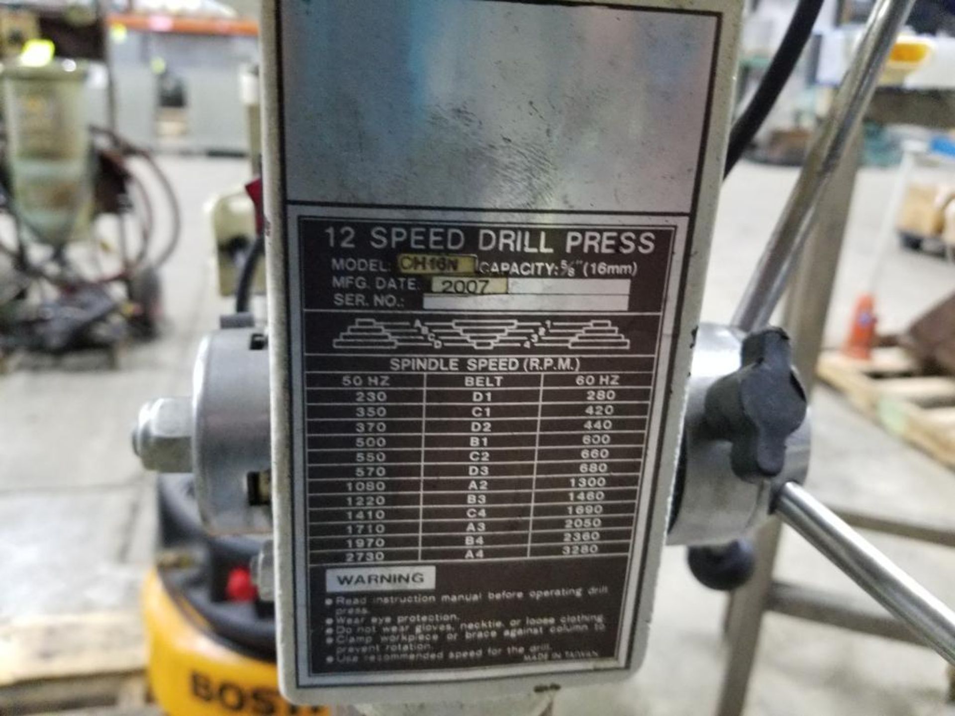 12 speed 1/2hp Accura drill press. 110/220v single phase. - Image 4 of 7