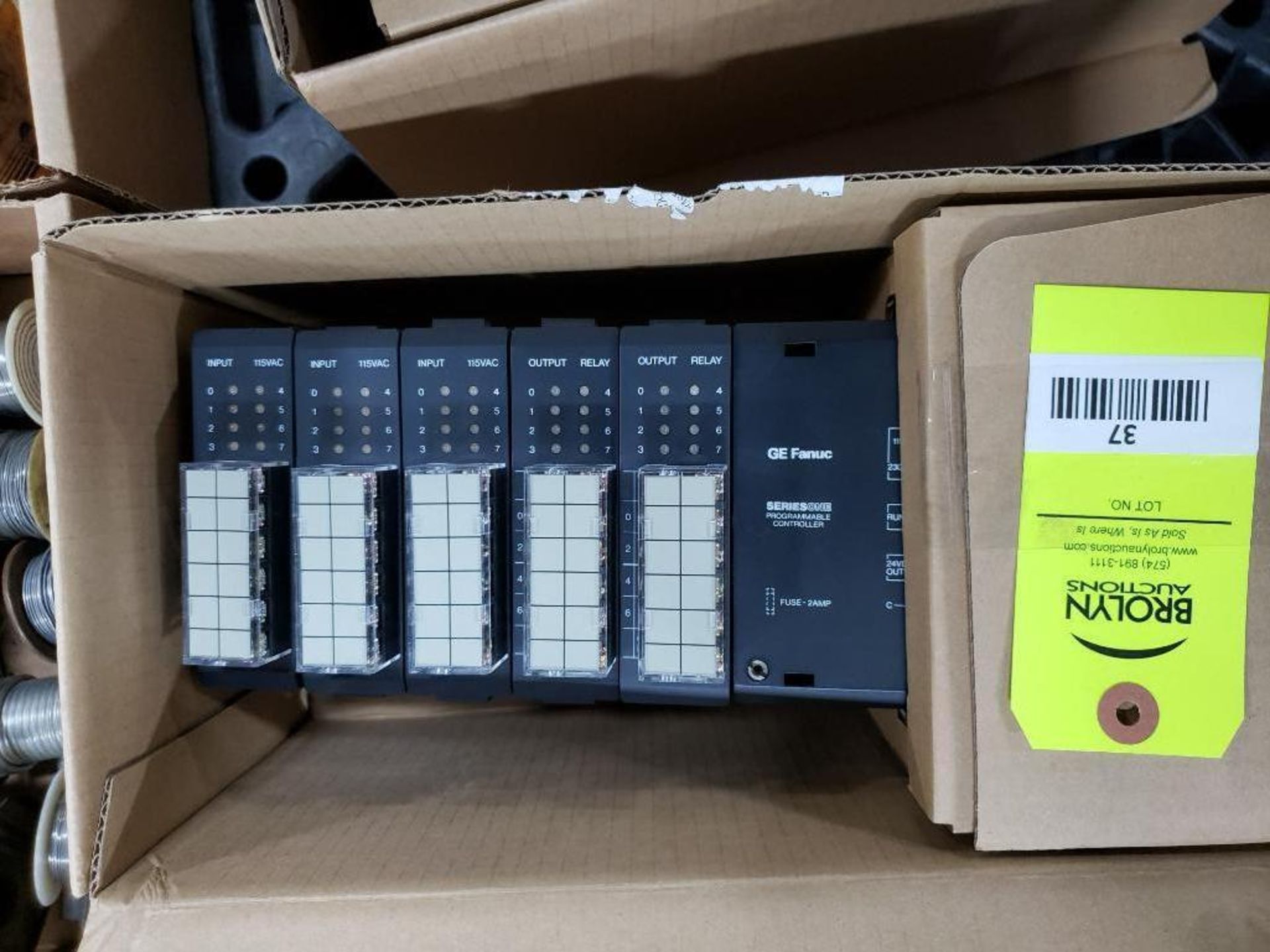 GE Fanuc programmable controller PLC rack.