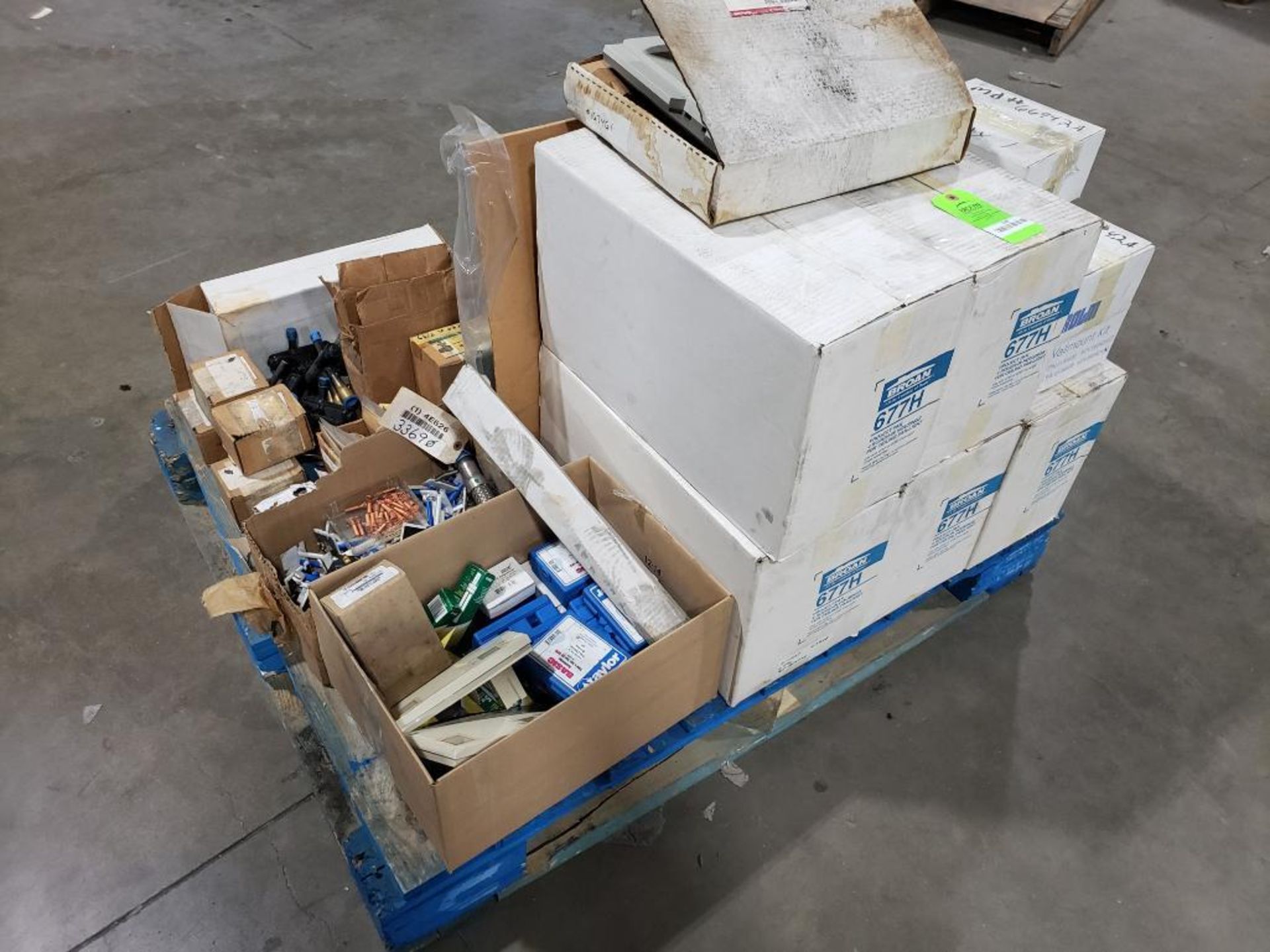 Pallet of assorted parts and electrical.