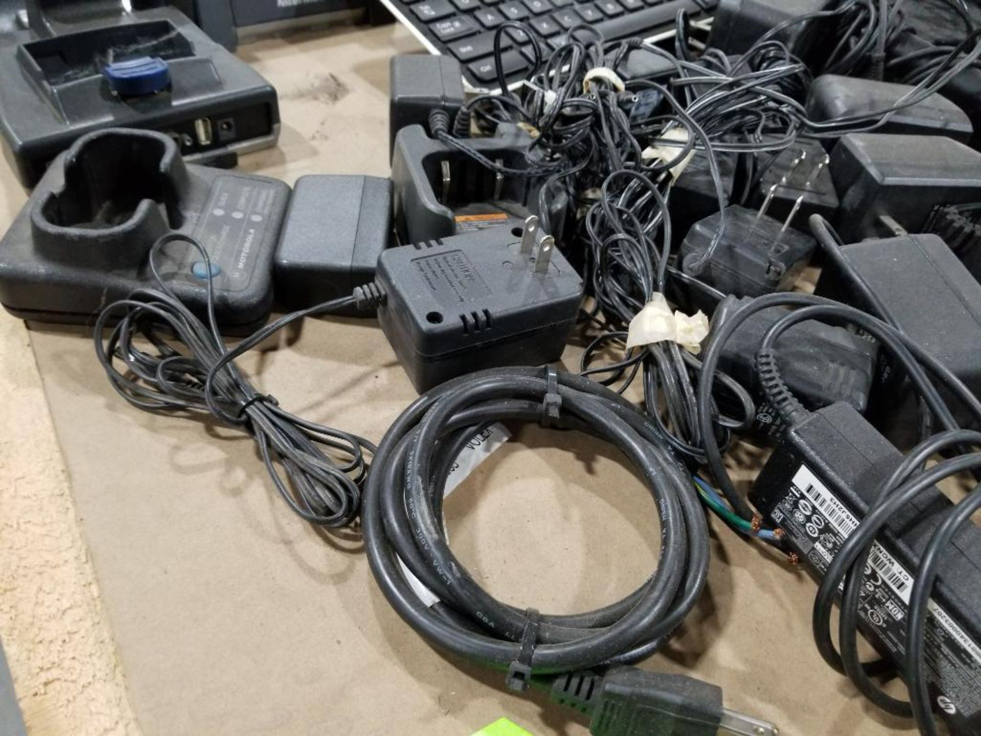 Pallet of assorted walkie talkie chargers, computer components, etc. - Image 2 of 11