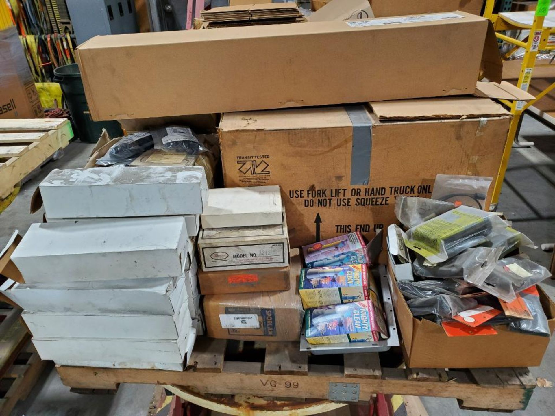 Pallet of assorted parts and electrical.