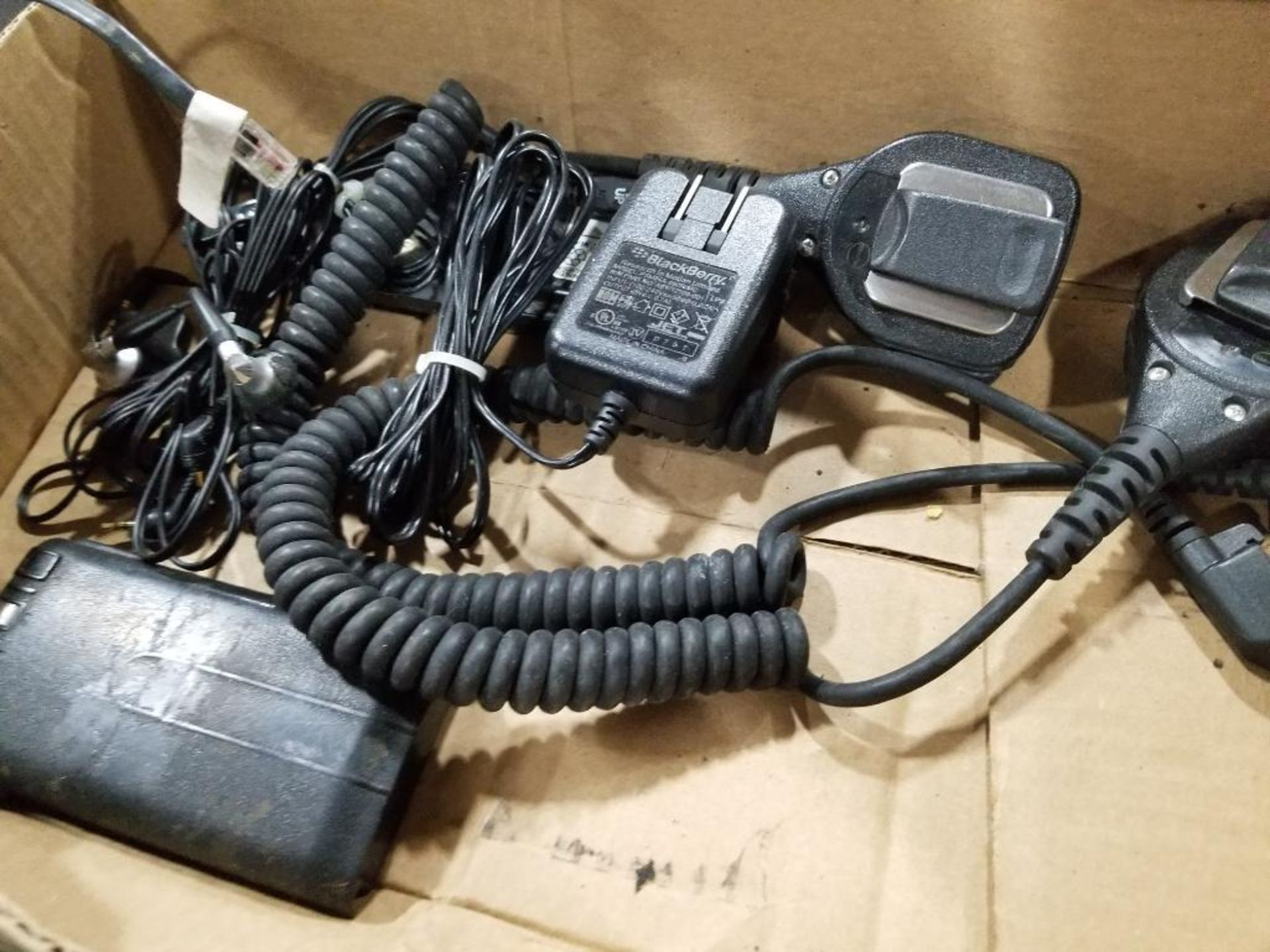 Pallet of assorted walkie talkie chargers, computer components, etc. - Image 7 of 11