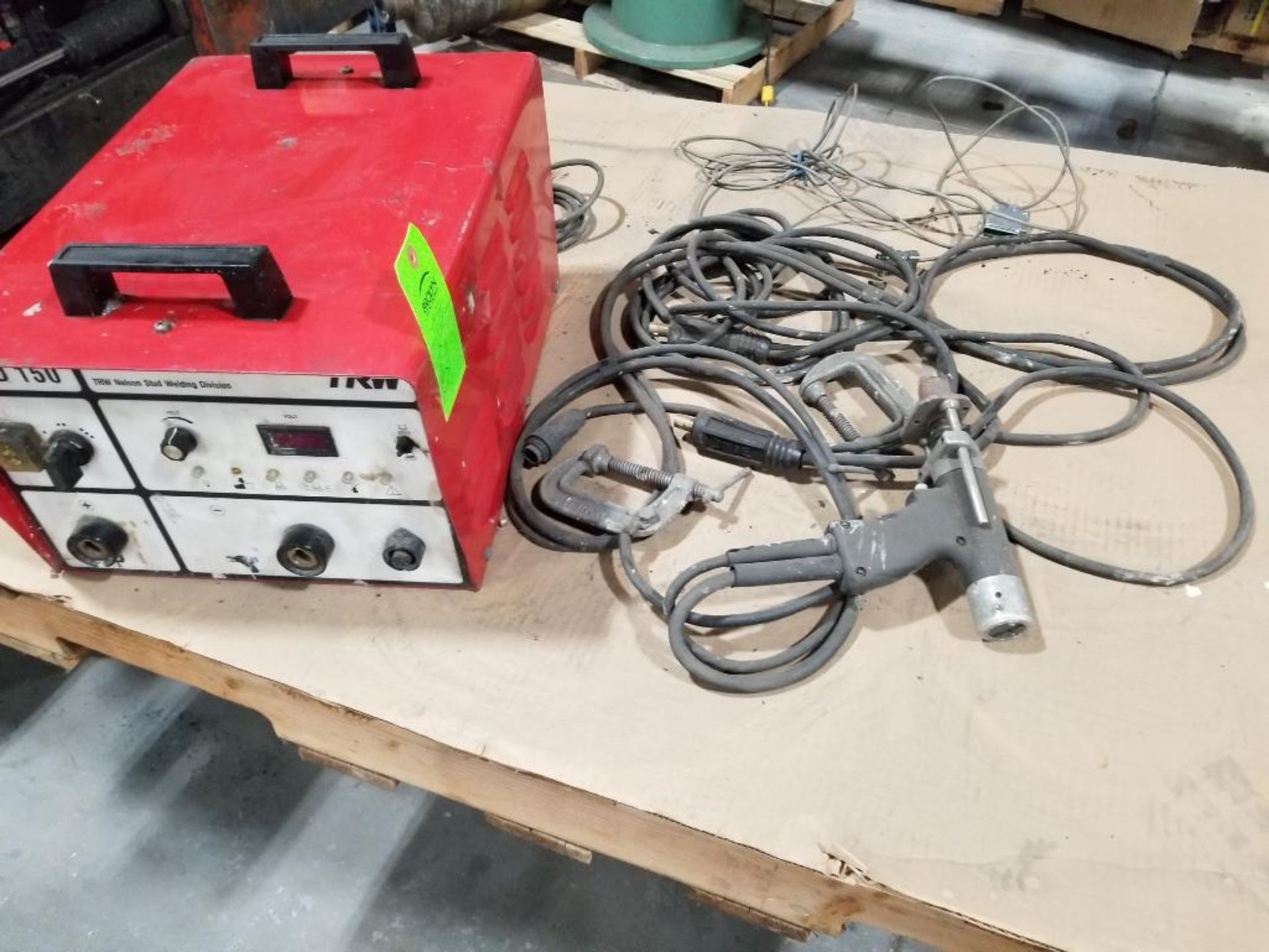 TRW Nelson stud welder with stud welding gun. Model NCD150.