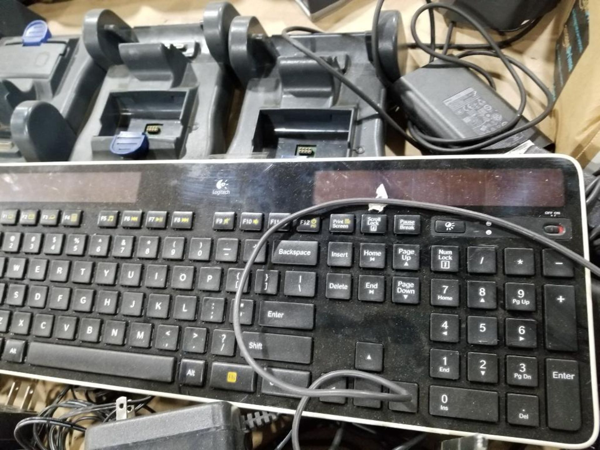 Pallet of assorted walkie talkie chargers, computer components, etc. - Image 9 of 11