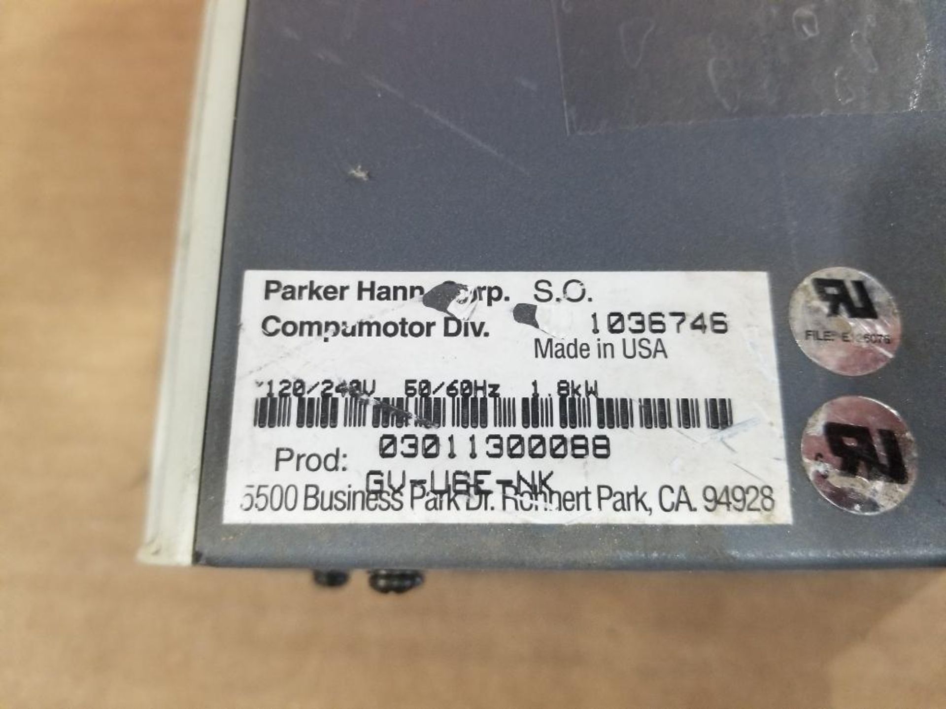 Parker Compumotor drive. Part number GV-U6E-NK. - Image 6 of 7