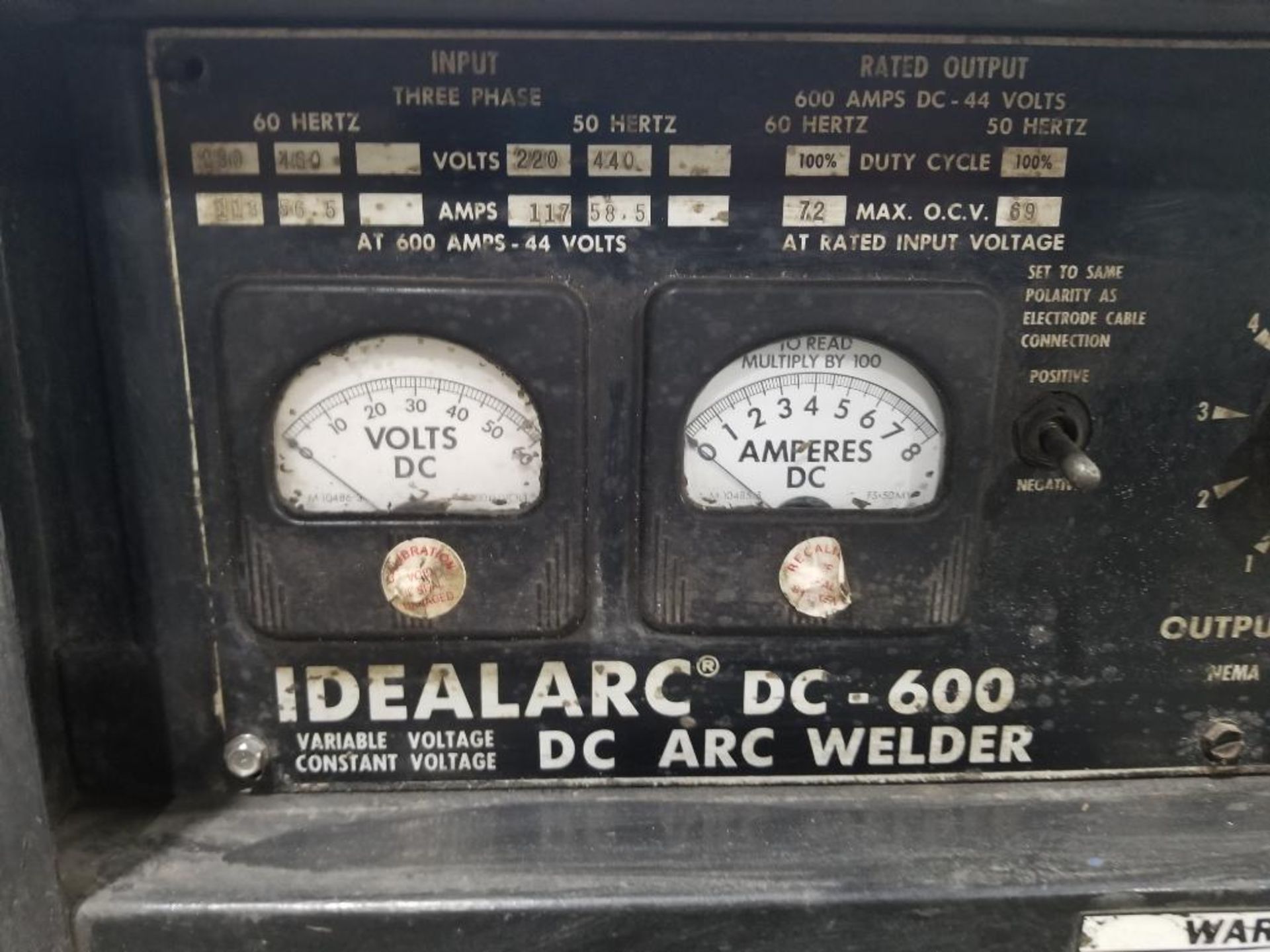 Lincoln Arc Welder. Idealarc Model DC-600. - Image 3 of 12