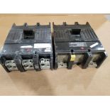 Qty 2 - GE Molded case circuit breakers.