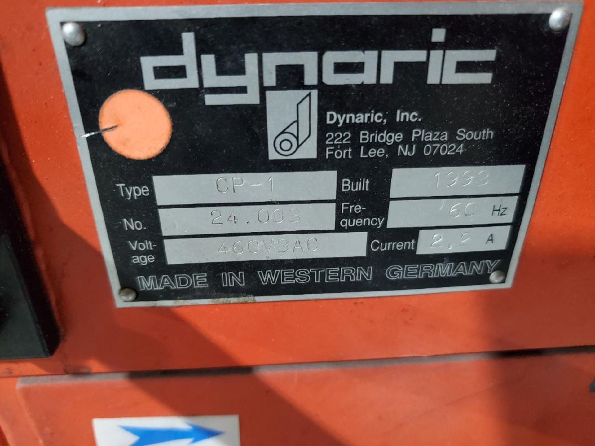 Dynaric banding machine. Model CP-1. 460v 3 phase. - Image 8 of 16
