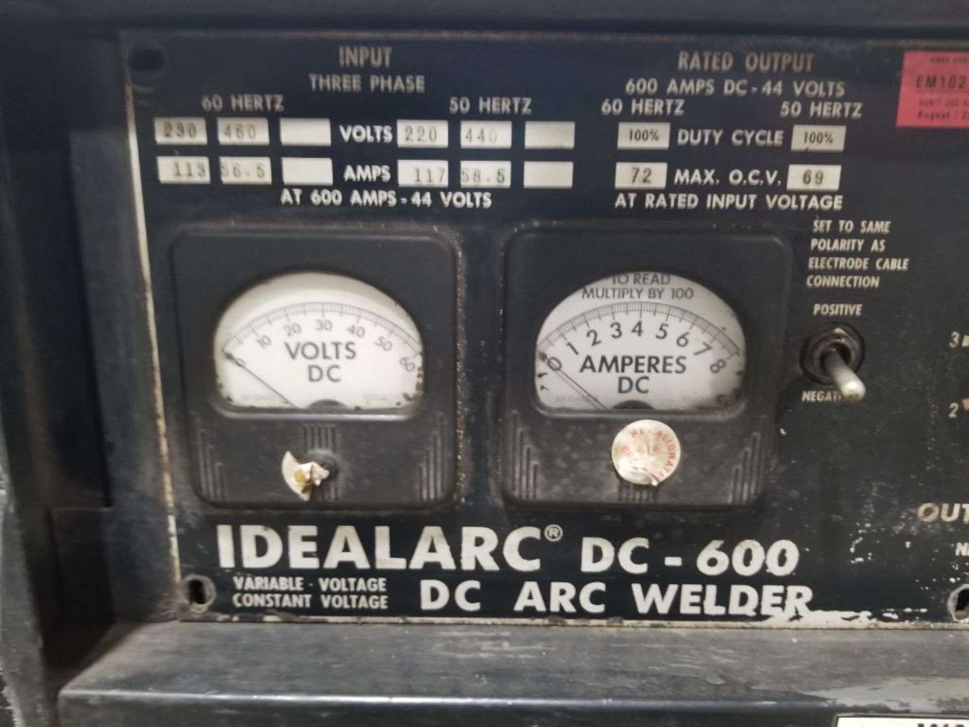 Lincoln Arc Welder. Idealarc Model DC-600. - Image 3 of 9