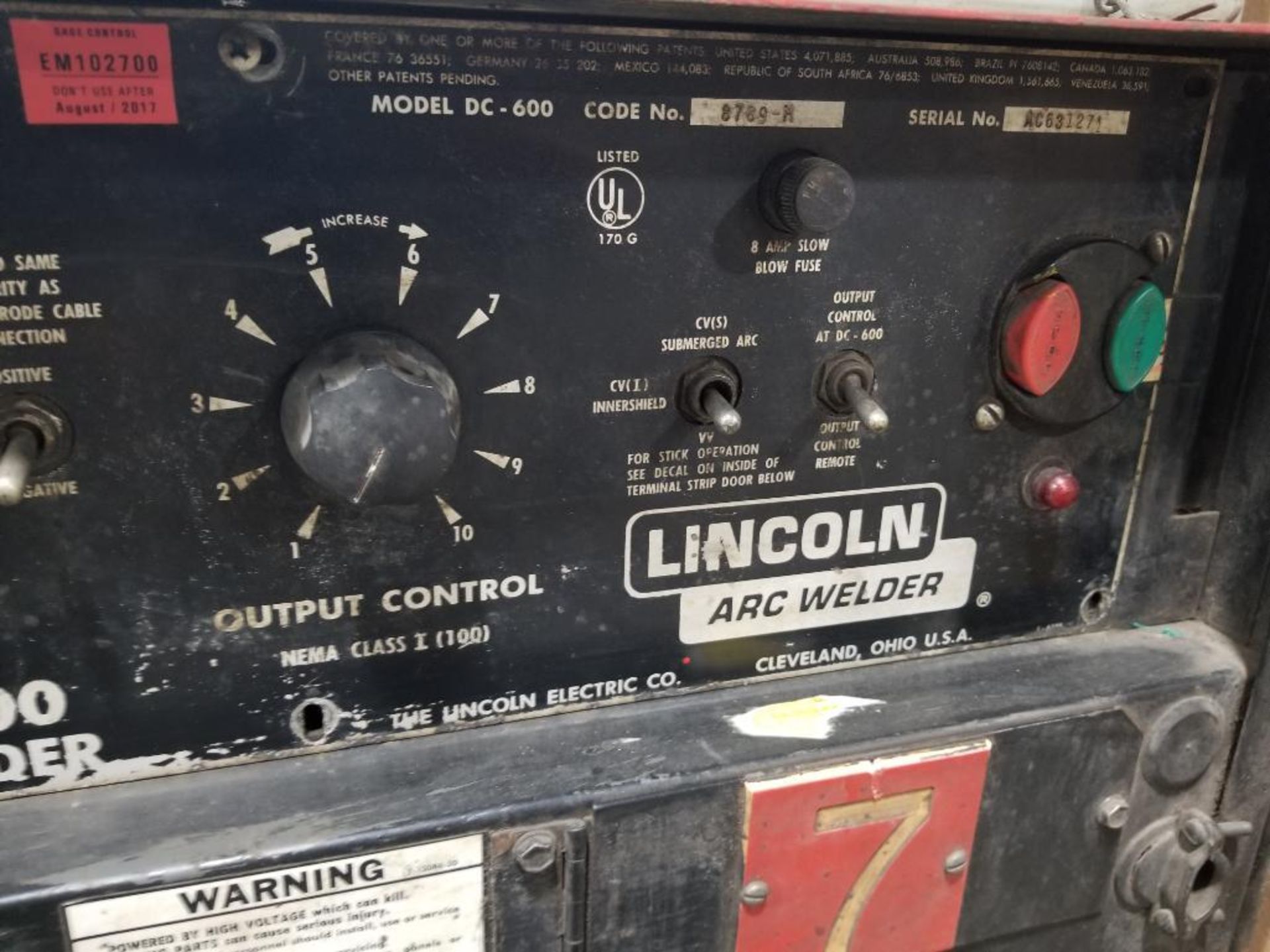 Lincoln Arc Welder. Idealarc Model DC-600. - Image 4 of 9