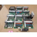 Large assortment of Allen Bradley PLC controls.