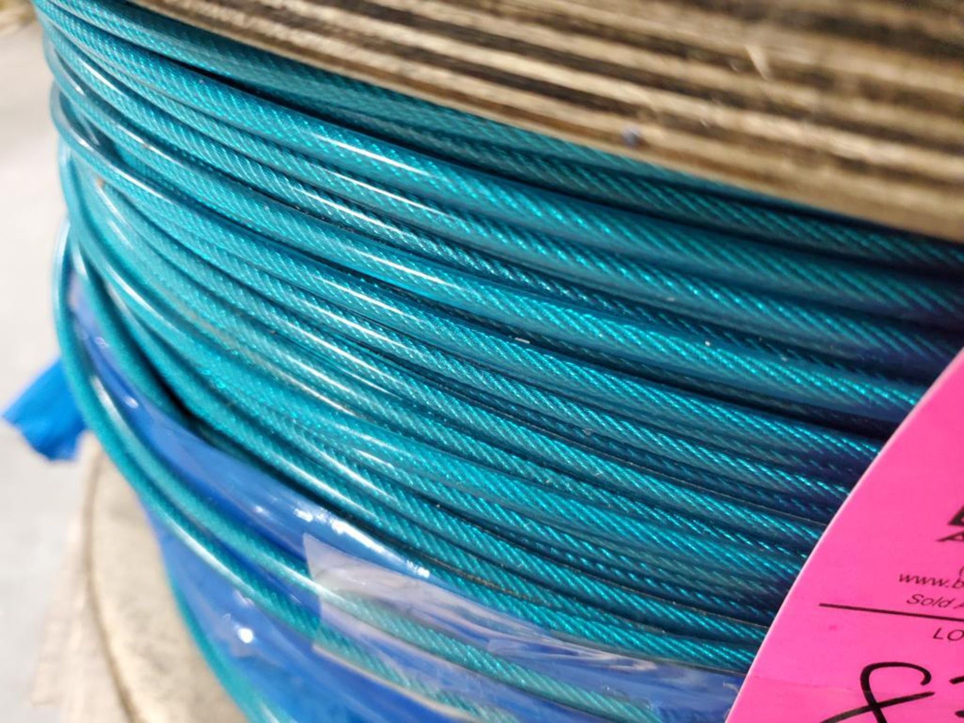 Roll of coated multi-strand steel cable. - Image 2 of 6