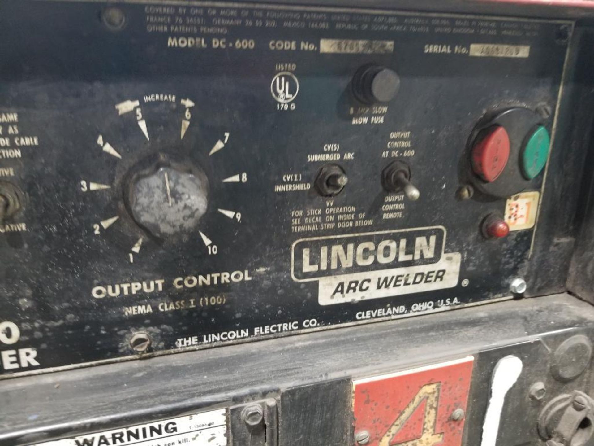 Lincoln Arc Welder. Idealarc Model DC-600. - Image 4 of 12