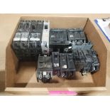 Assorted molded case breakers.