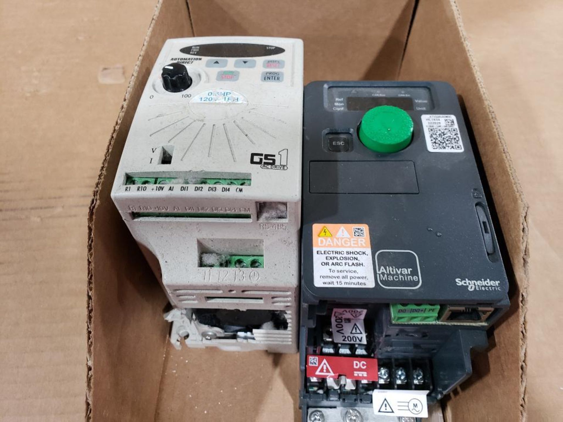 Qty 2 - Assorted Schneider Electric and Automation Direct drives.
