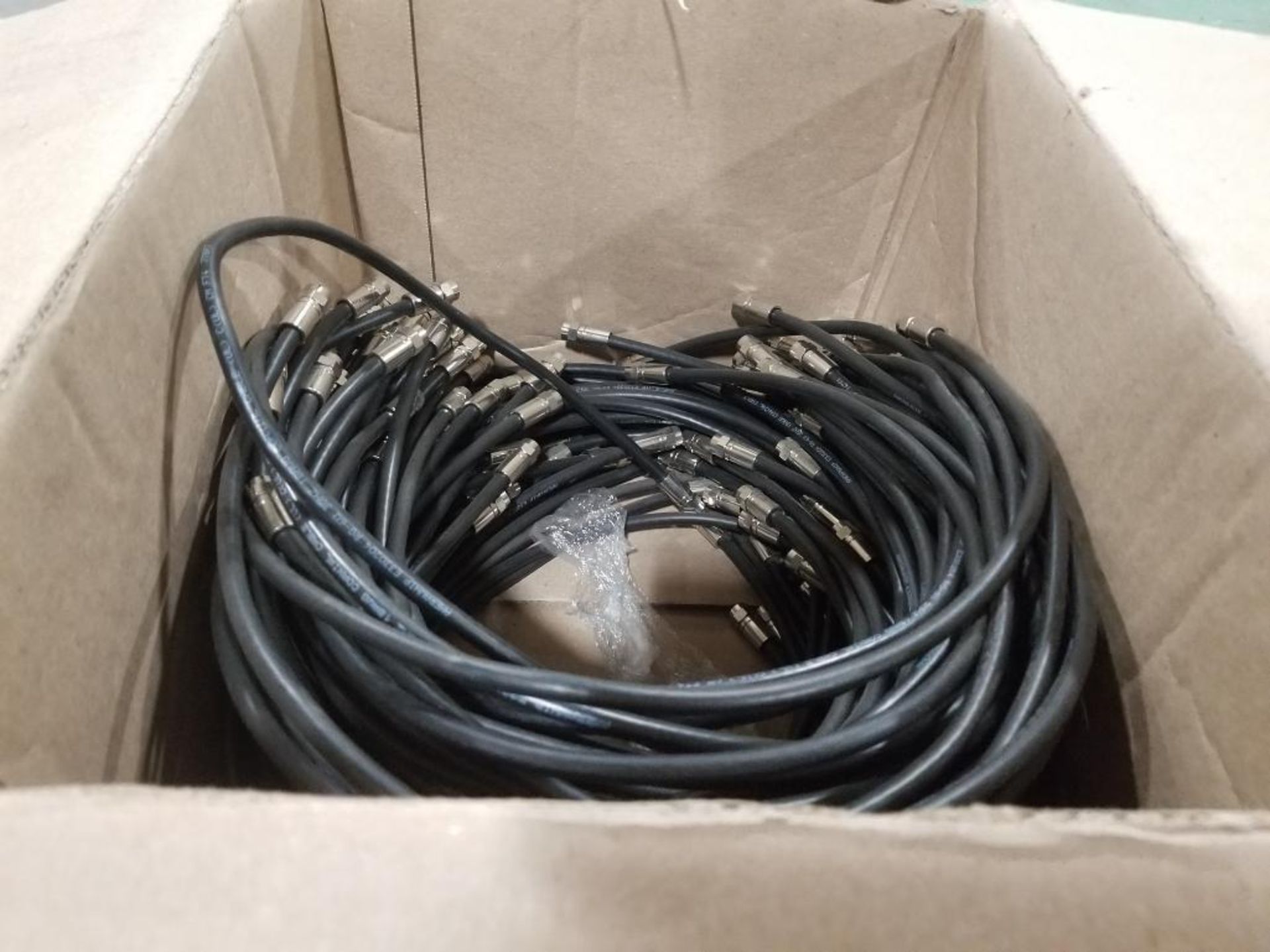 Large lot of coaxial cables.