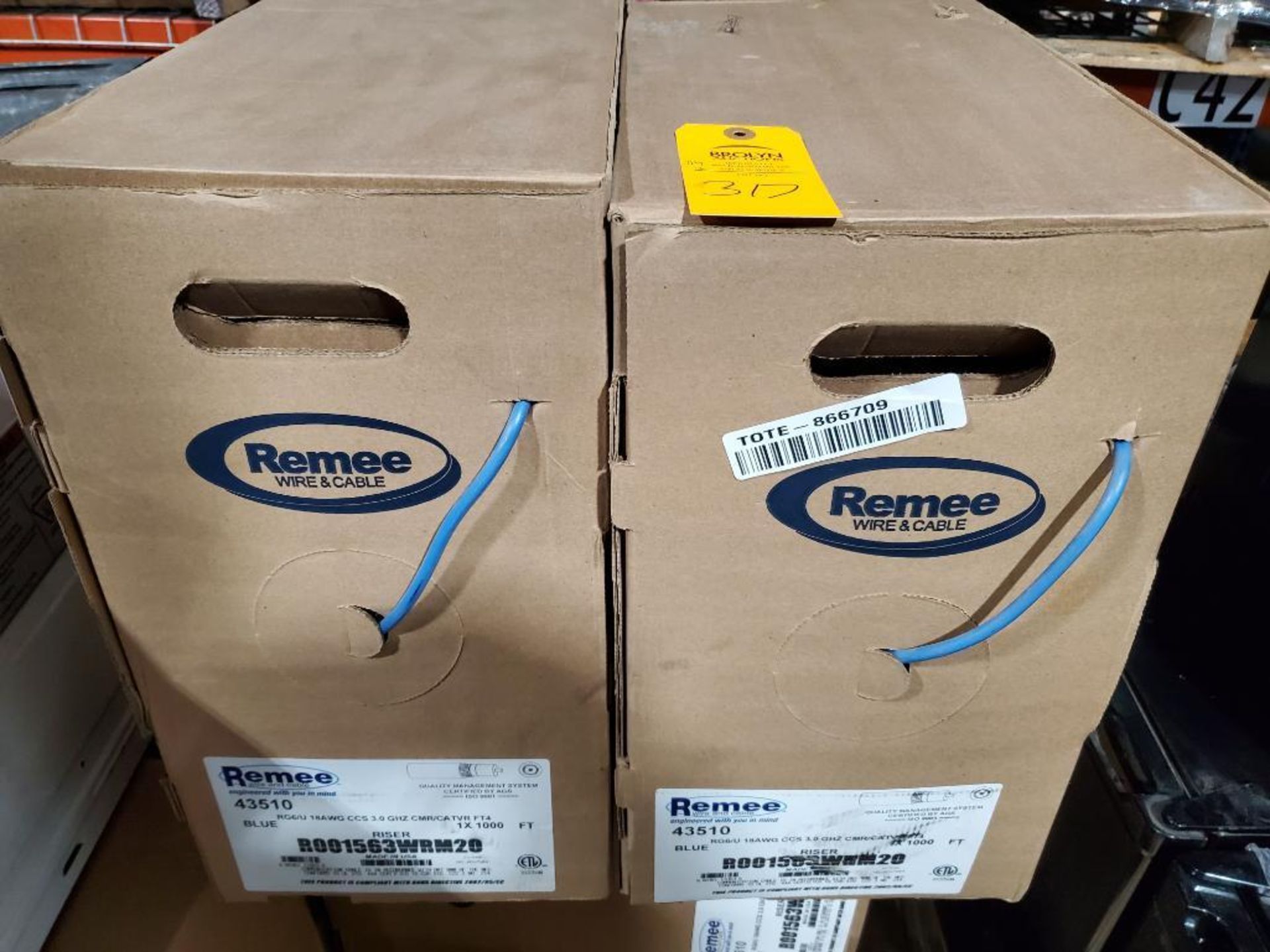 Qty 2 - Boxes of Remee wire and cable coaxial.