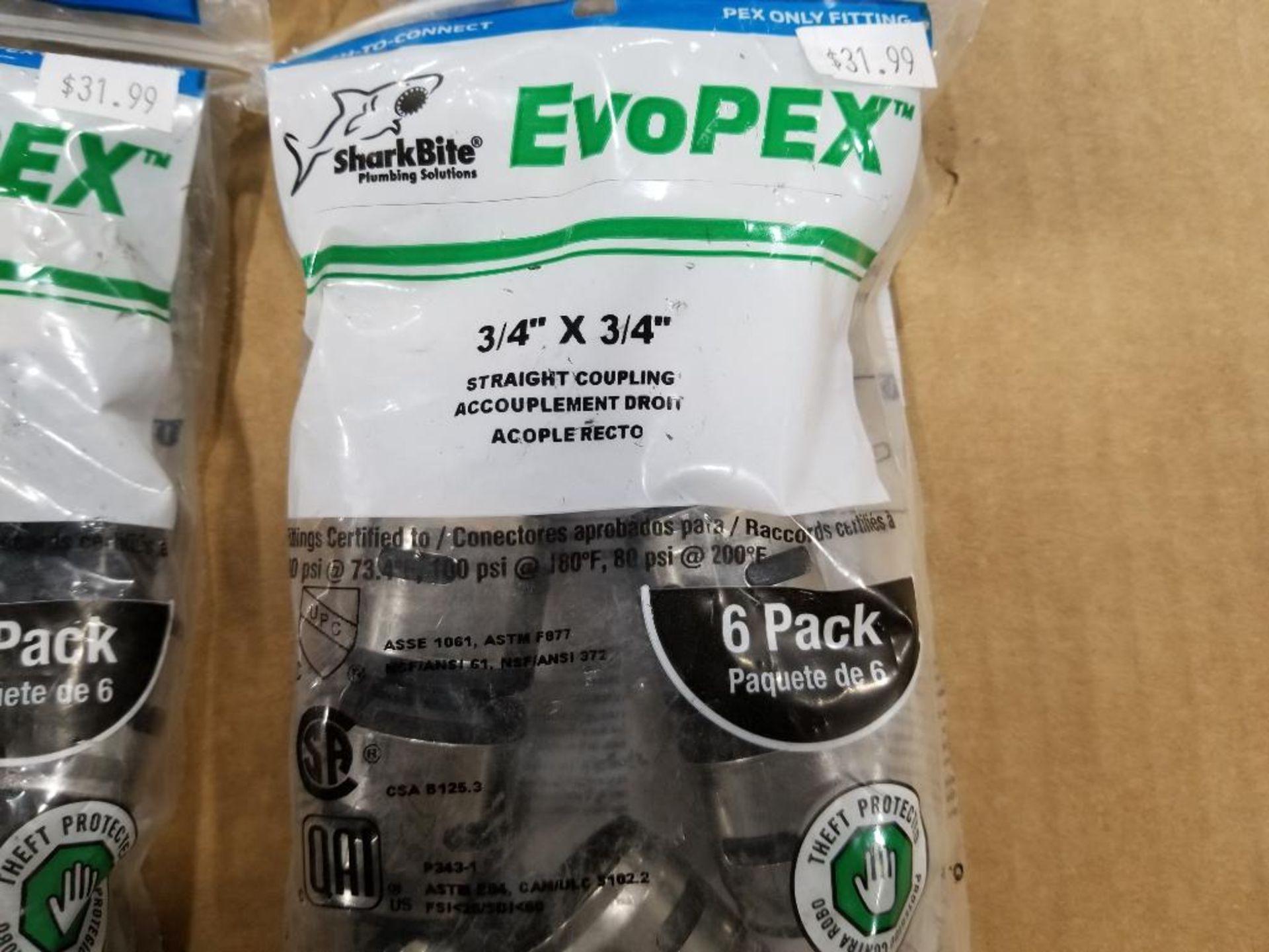 Qty 72 - SharkBite EvoPex fittings. 12 bags of 6. - Image 2 of 4