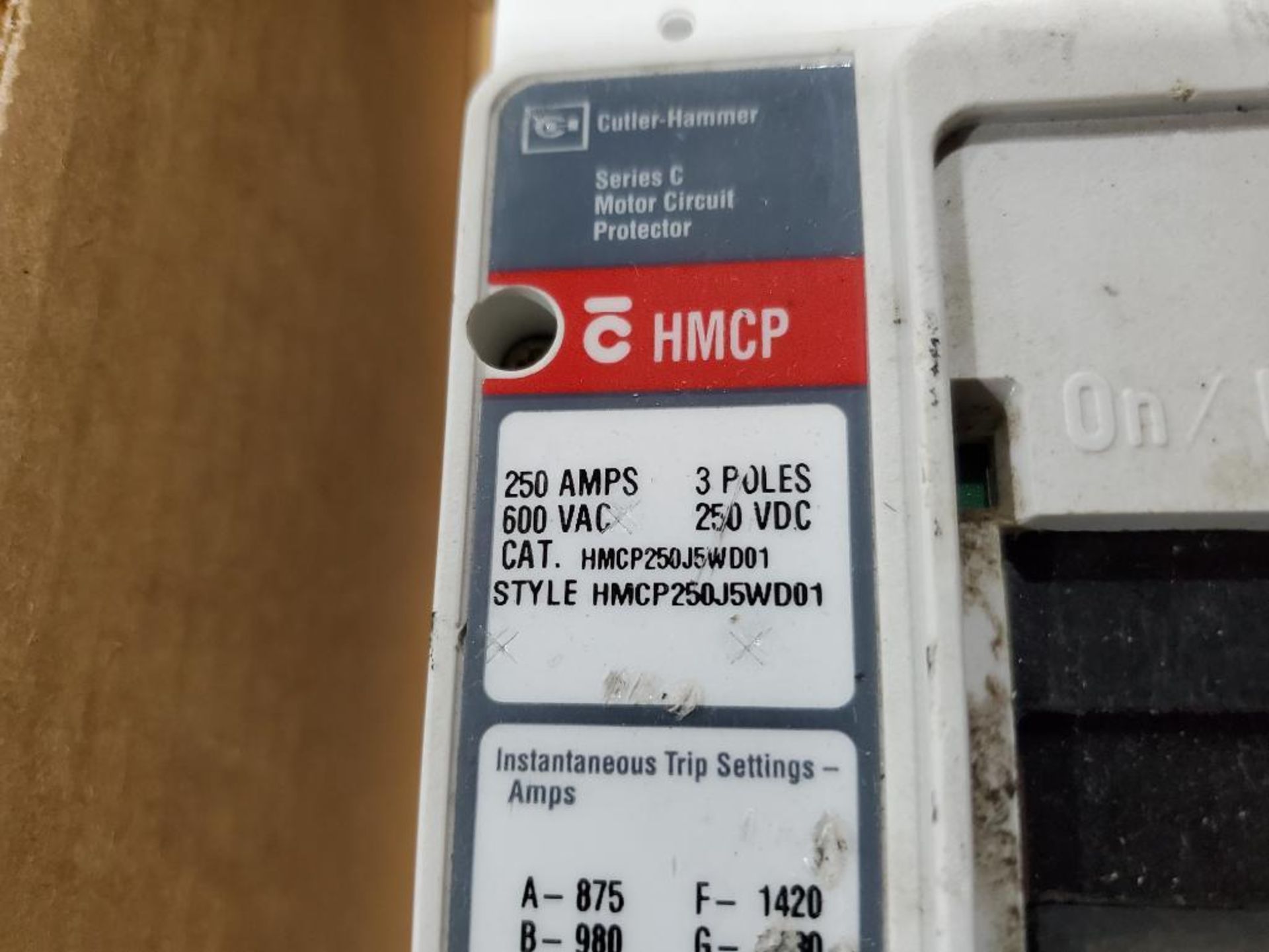 250amp Eaton molded case circuit breaker. Catalog HMCP250J5WD01. - Image 4 of 8