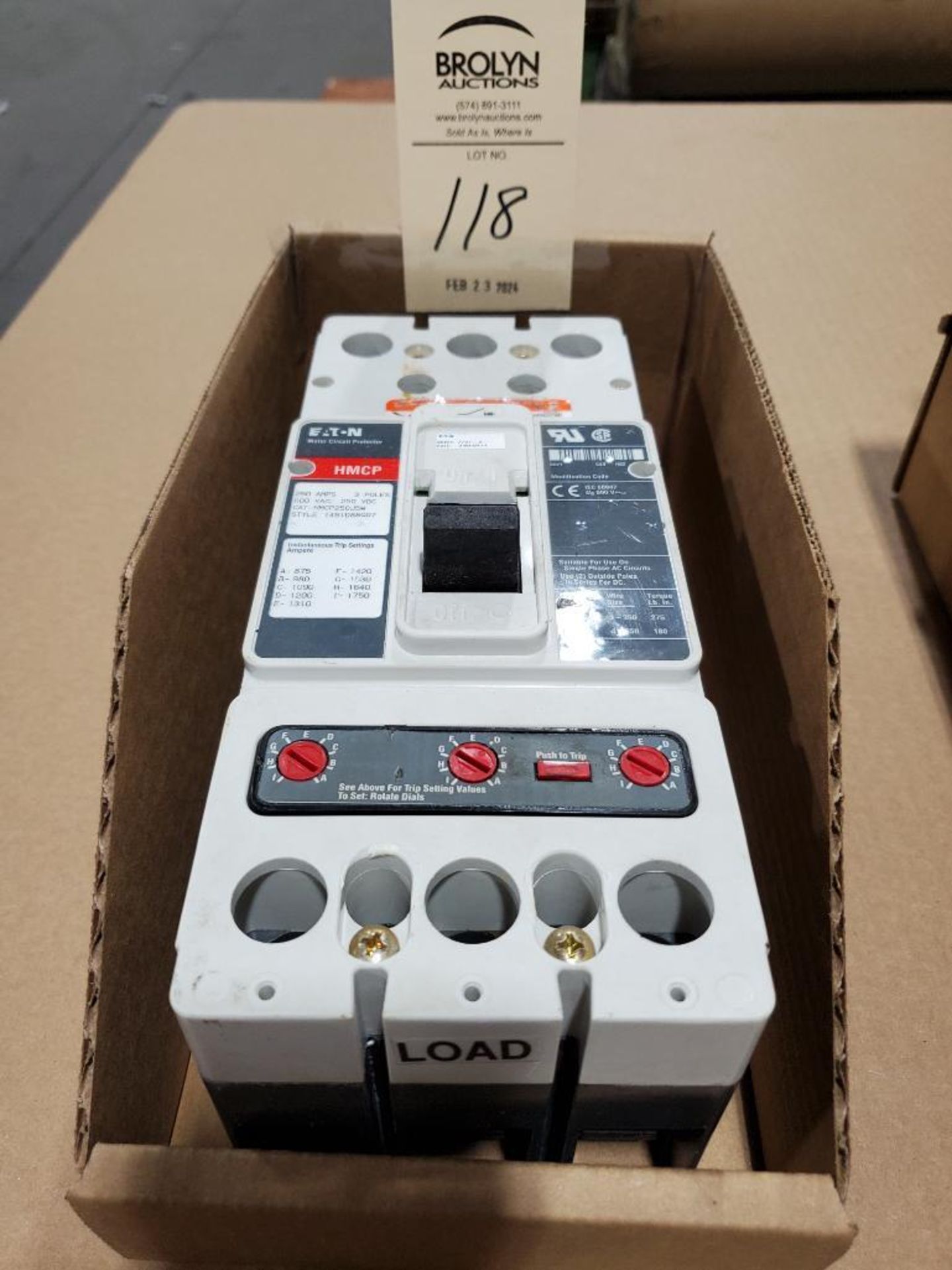 250amp Eaton molded case circuit breaker. Catalog HMCP250J5W.