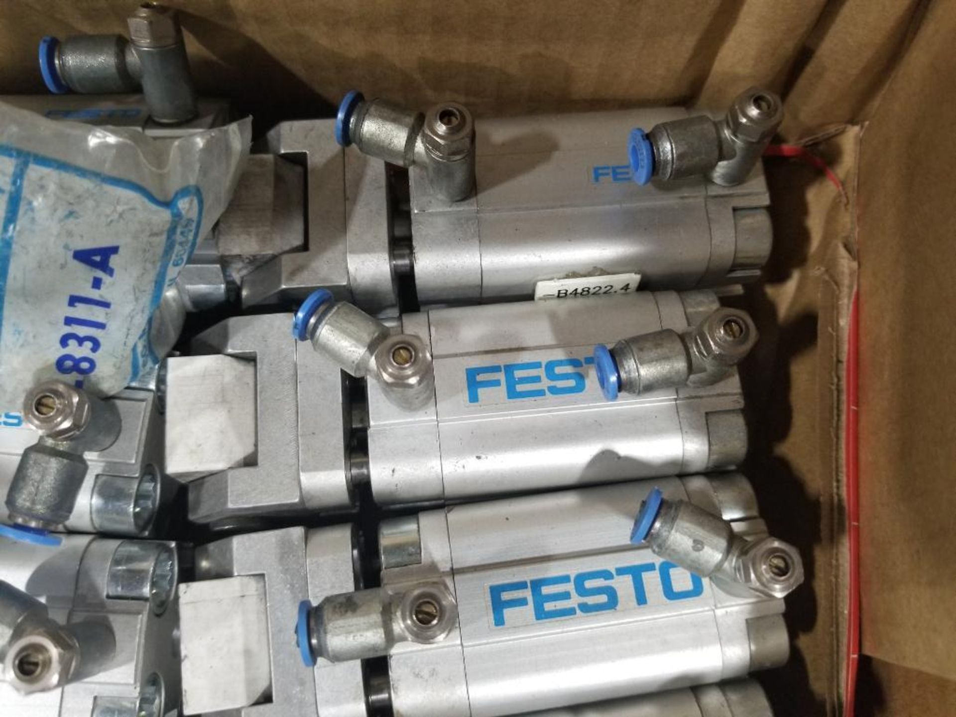 Large assortment of Festo pneumatic cylinders. - Image 2 of 12