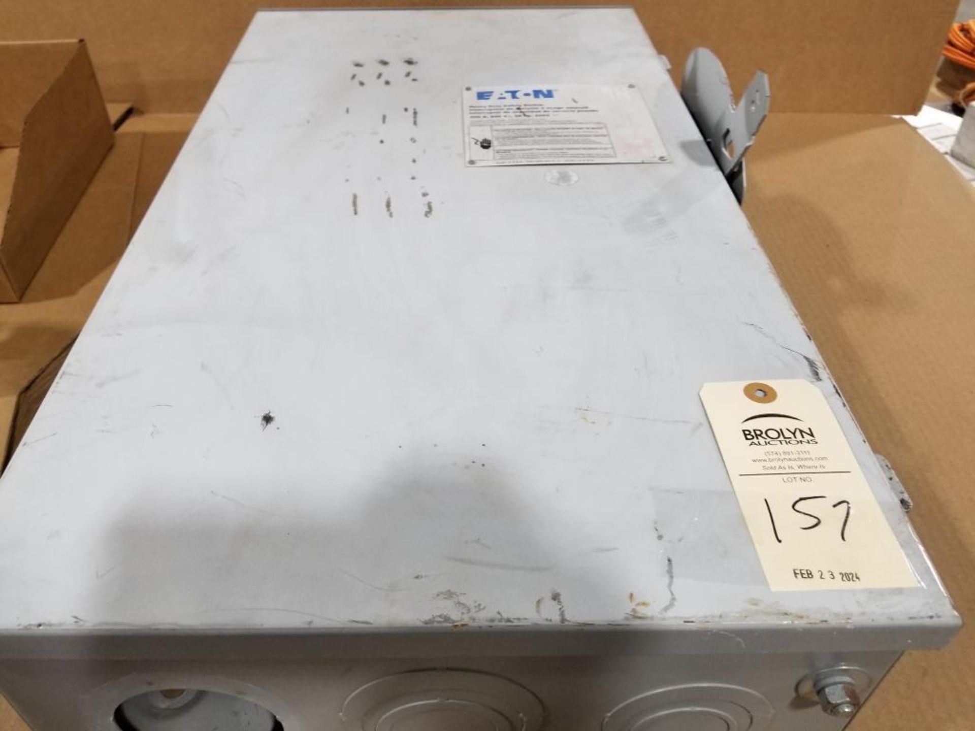 200 amp Eaton safety disconnect switch.