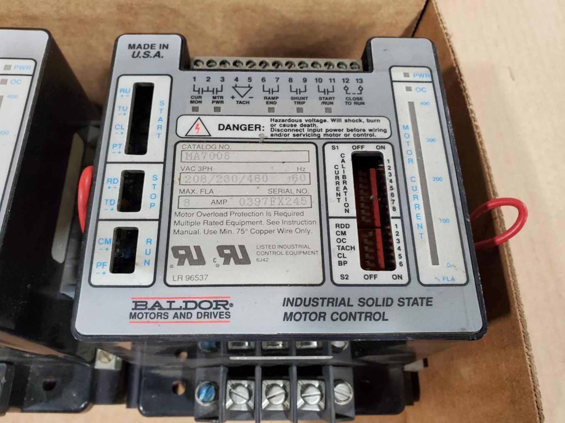 Qty 2 - Baldor Industrial Solid State Motor Control. Catalog MA7008. - Image 3 of 4