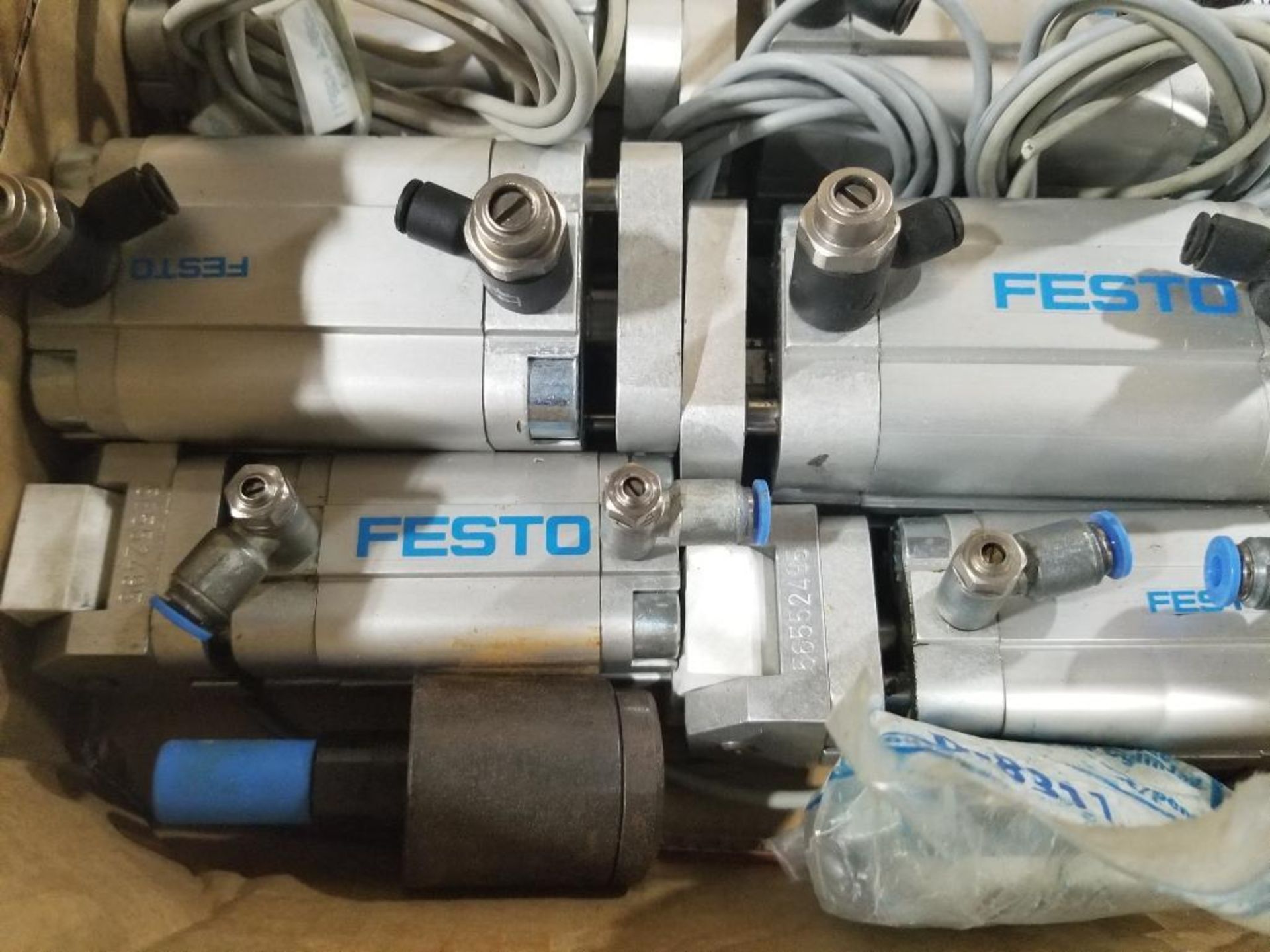 Large assortment of Festo pneumatic cylinders. - Image 9 of 12